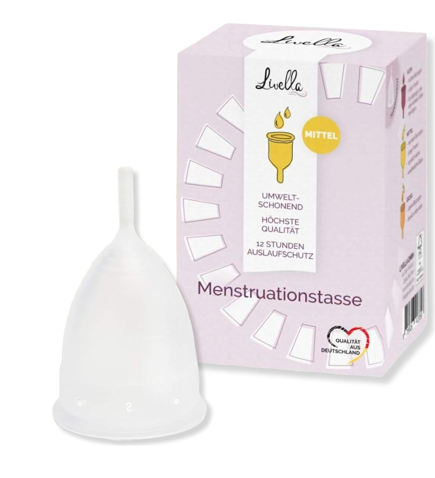 Livella Menstrual Cup (Size M) - Eco-Friendly & Comfortable Period Hygiene | Sustainable Alternative to Tampons | Includes Storage Bag - Buy Online on GoSupps.com