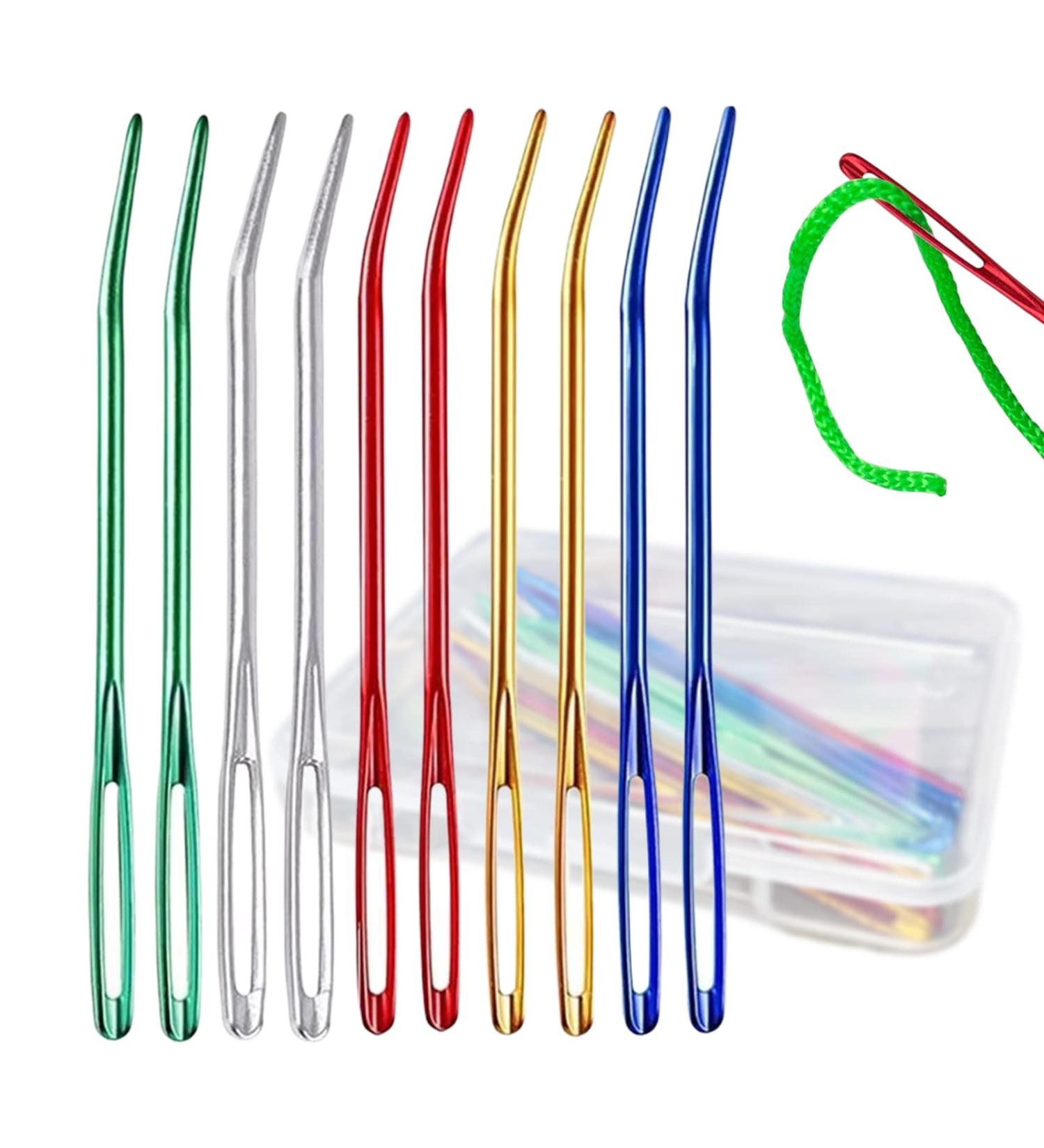 10 PCS Yarn Needles Tapestry Needle Set for Crochet, Sewing, Knitting - Blunt, Curved Stitch Supplies with Storage Case - Buy Online on GoSupps.com
