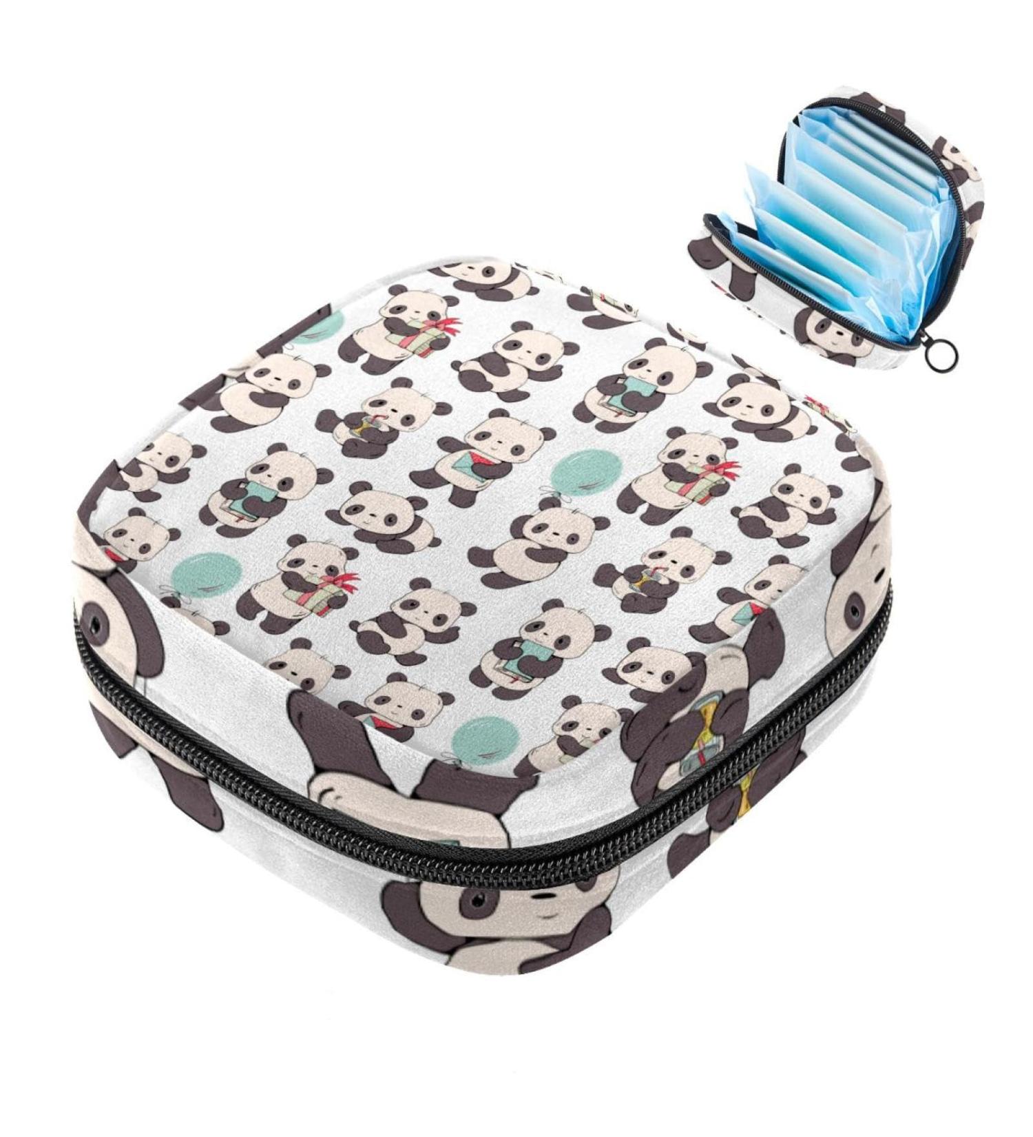 Buy Cute Panda Portable Women's Menstrual Cup Bags | Perfect for Teenage Girls | Multicolored & Stylish Binding-Up Bags - Buy Online on GoSupps.com