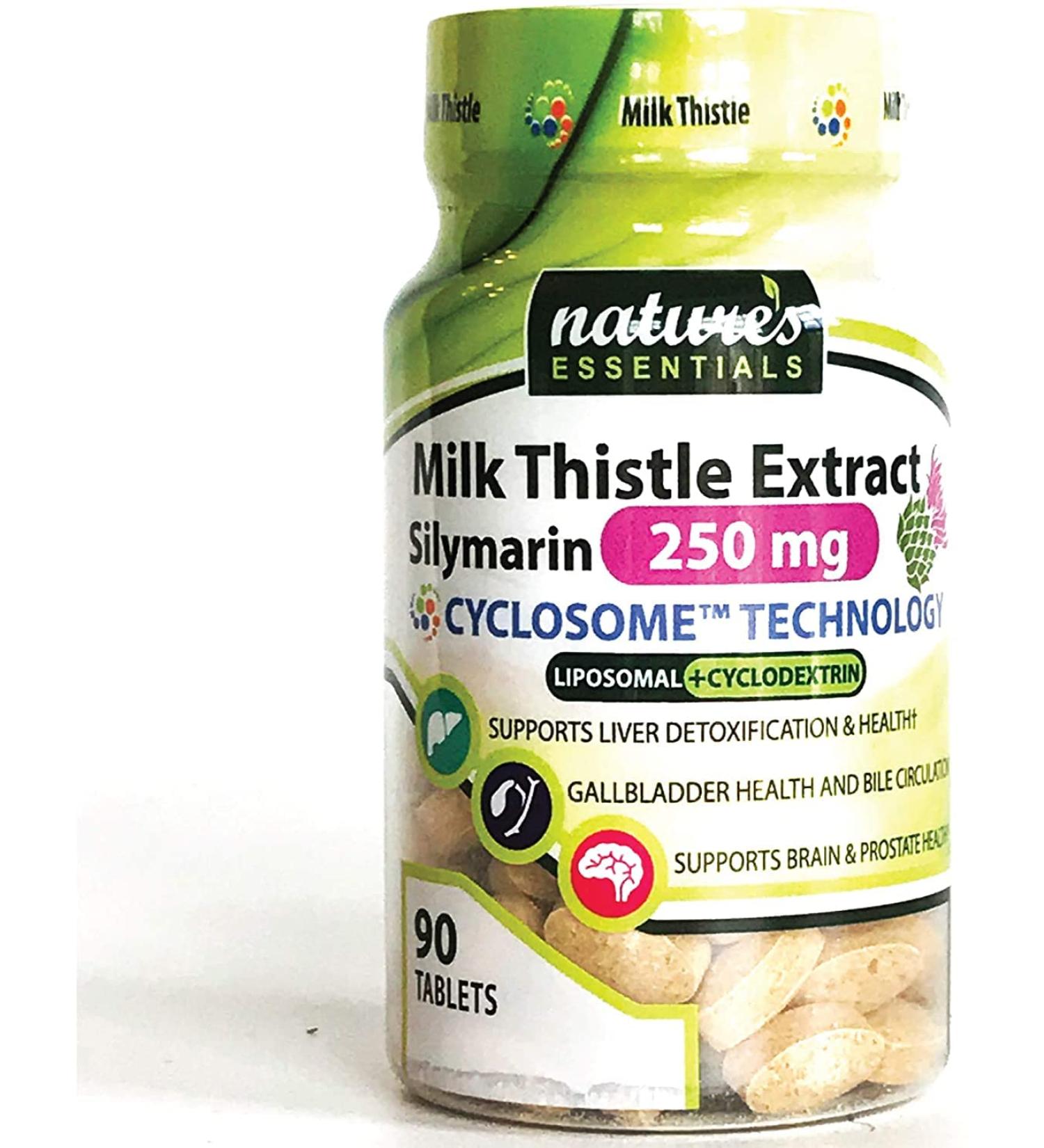 NATURE'S ESSENTIALS Liposomal Milk Thistle 250mg | Full-Spectrum Silymarin | Maximum Absorption Formula | 3 Month Supply | Non-GMO, Gluten-Free, Vegetarian | Lab Certified | Made in USA - Buy Online on GoSupps.com