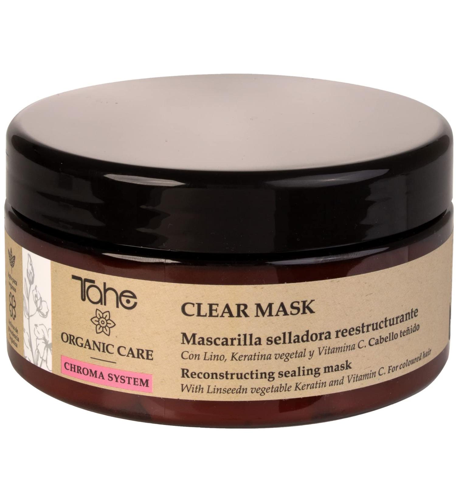  Tahe Tahe Organic Care Clear Chroma System Restructuring Hair Mask with Flax Vegetable Keratin and Vitamin C 300ml - Buy Online on GoSupps.com