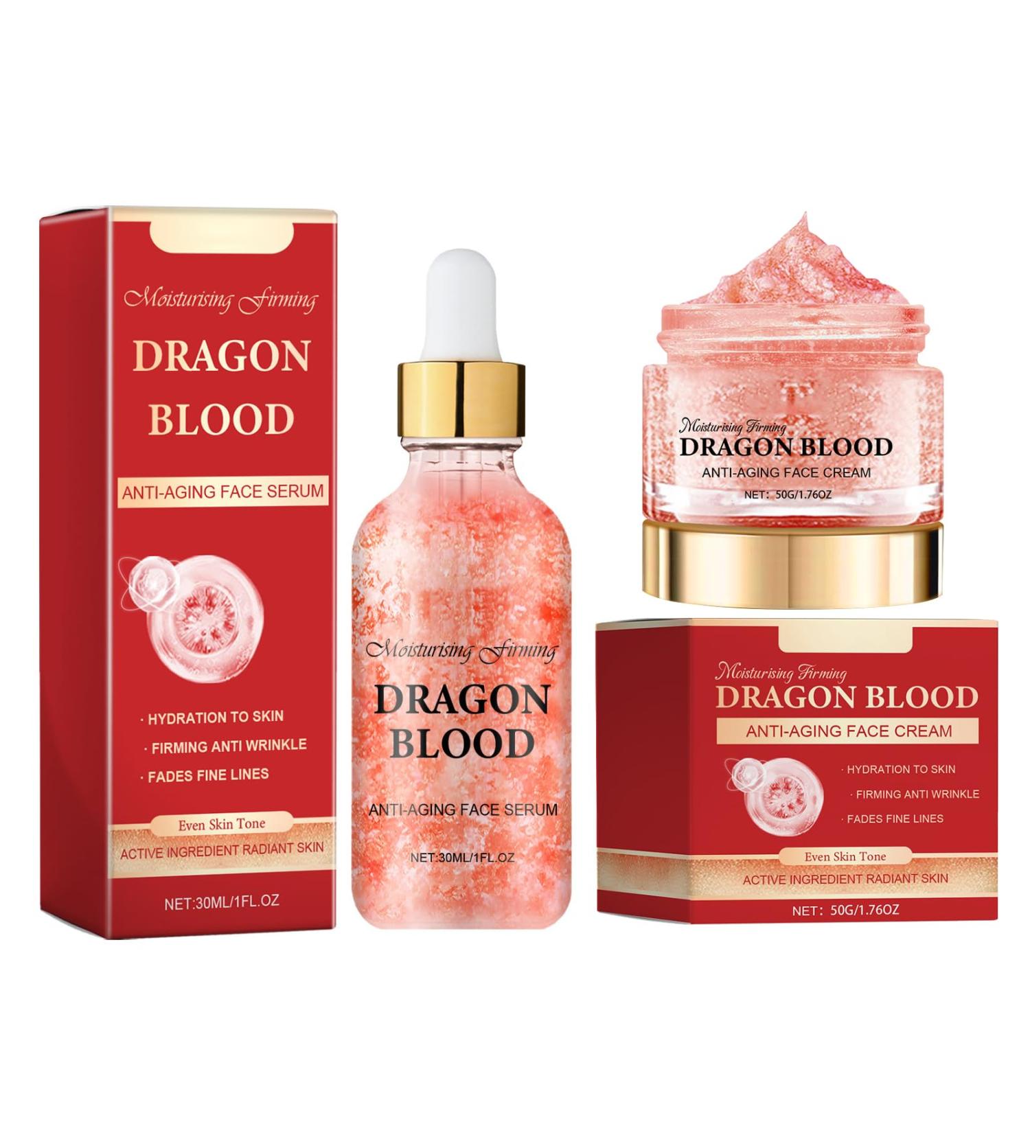 Shantou Yingji Dragons Blood Easy Cream Firming facial cream + antiwrinkle facial serum 50 g and dragons blood 30 ml antiwrinkle serum fine lines to reduce cream 33 - Buy Online on GoSupps.com
