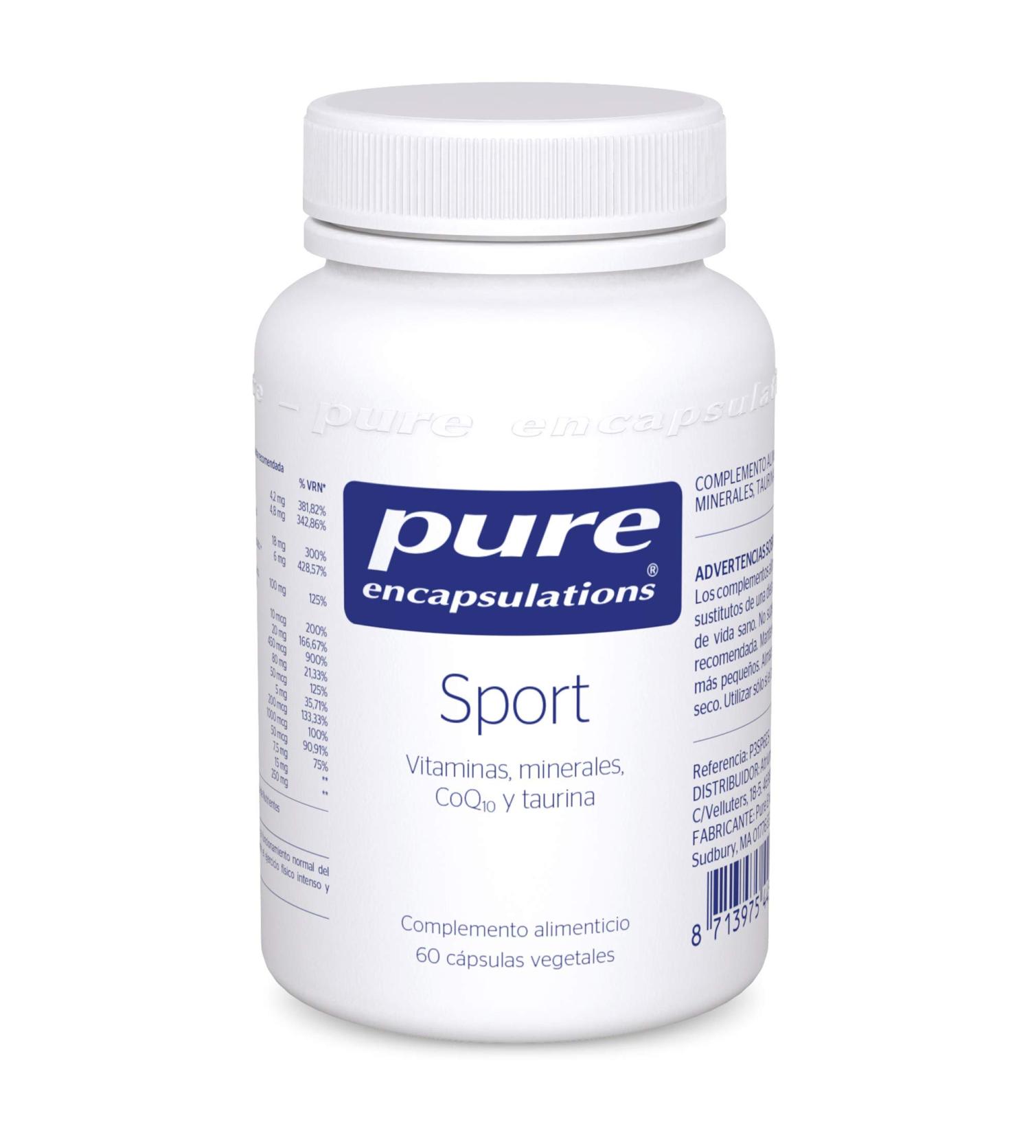  Pure Encapsulations PURE ENCAPSULATIONS | Sport | Vitamins Minerals CoQ10 and Taurine | 60 Vegetable Capsules - Buy Online on GoSupps.com