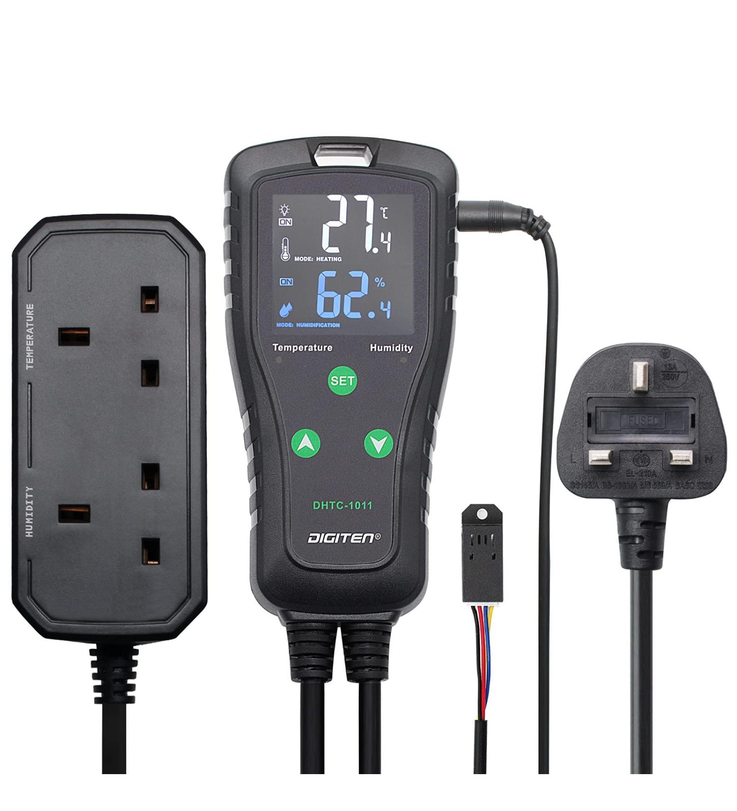 Plug-in Dual Stage Temperature & Humidity Controller for Reptiles & Greenhouses - Buy Online on GoSupps.com