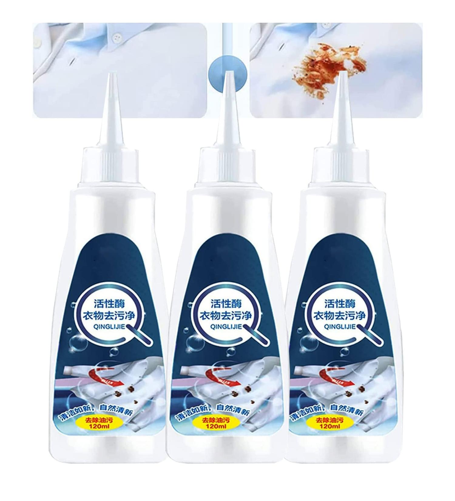 Active Enzyme Laundry Stain Remover - White Shirt Guardian Active Enzyme Clothing Stain Remover Garment Stubborn Stain Cleaner Oil Remover Clothes Stain Remover Laundry Stain Remover 2pcs (3-A) - Buy Online on GoSupps.com