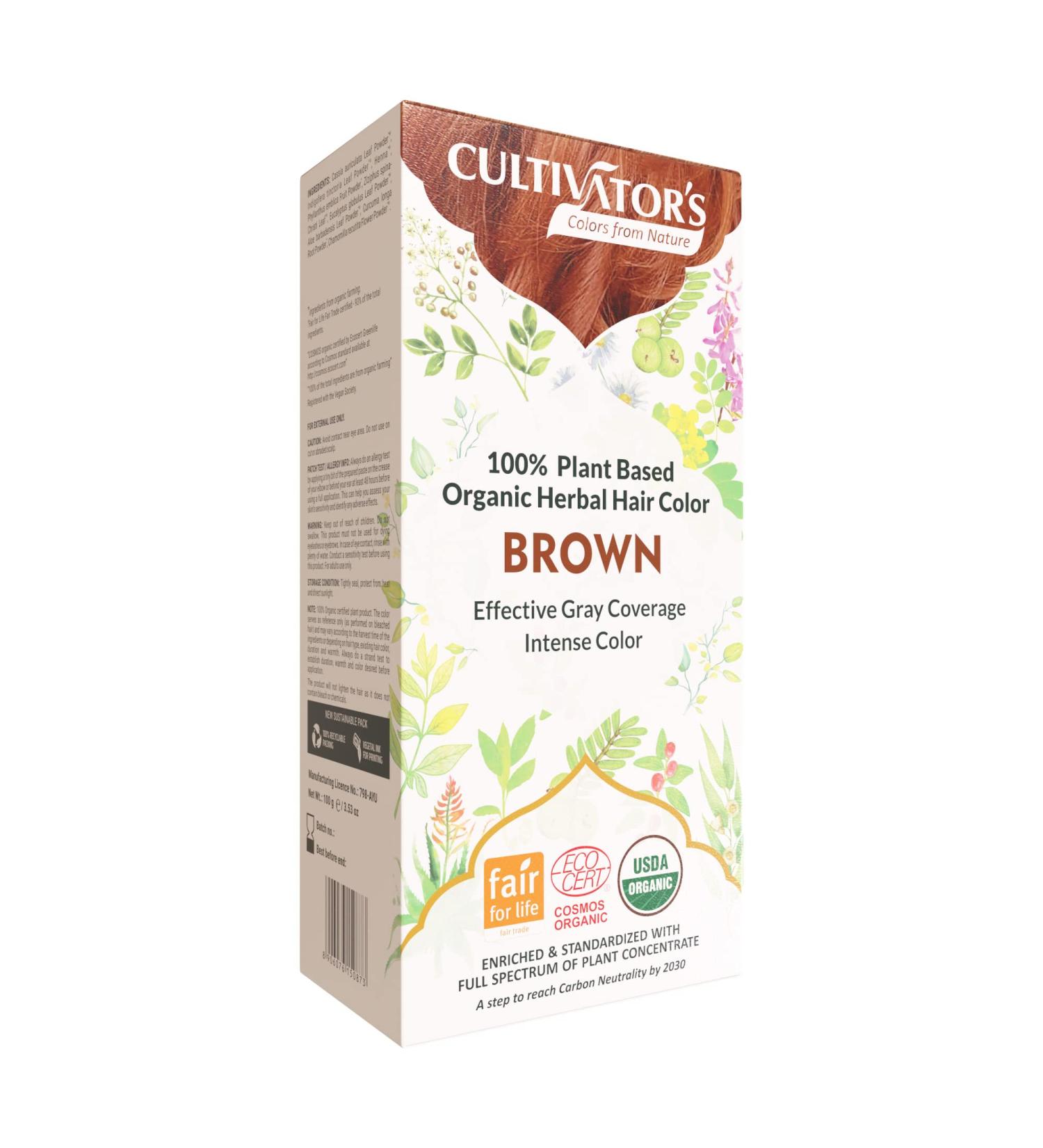 Cultivator's Organic Herbal Hair Colour Golden Brown 100g - Buy Online on GoSupps.com