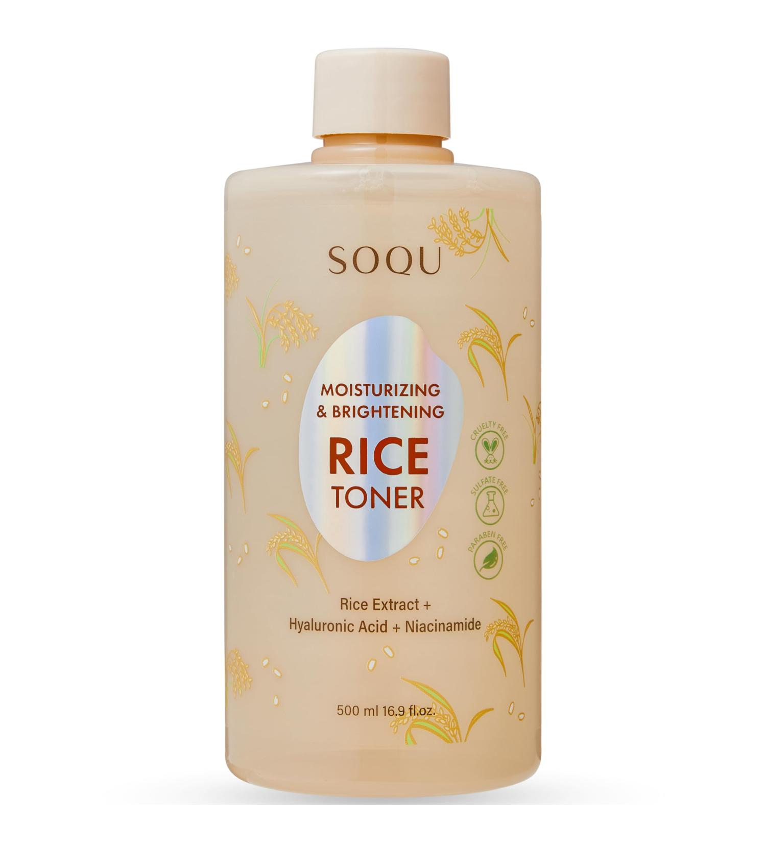 Moisturizing and Brightening Rice Toner - Enriched with Rice Extract Niacinamide and Hyaluronic Acid - 500ml / 16.9fl oz - Made in Korea Rice 5.07 Fl Oz (Pack of 1) - Buy Online on GoSupps.com