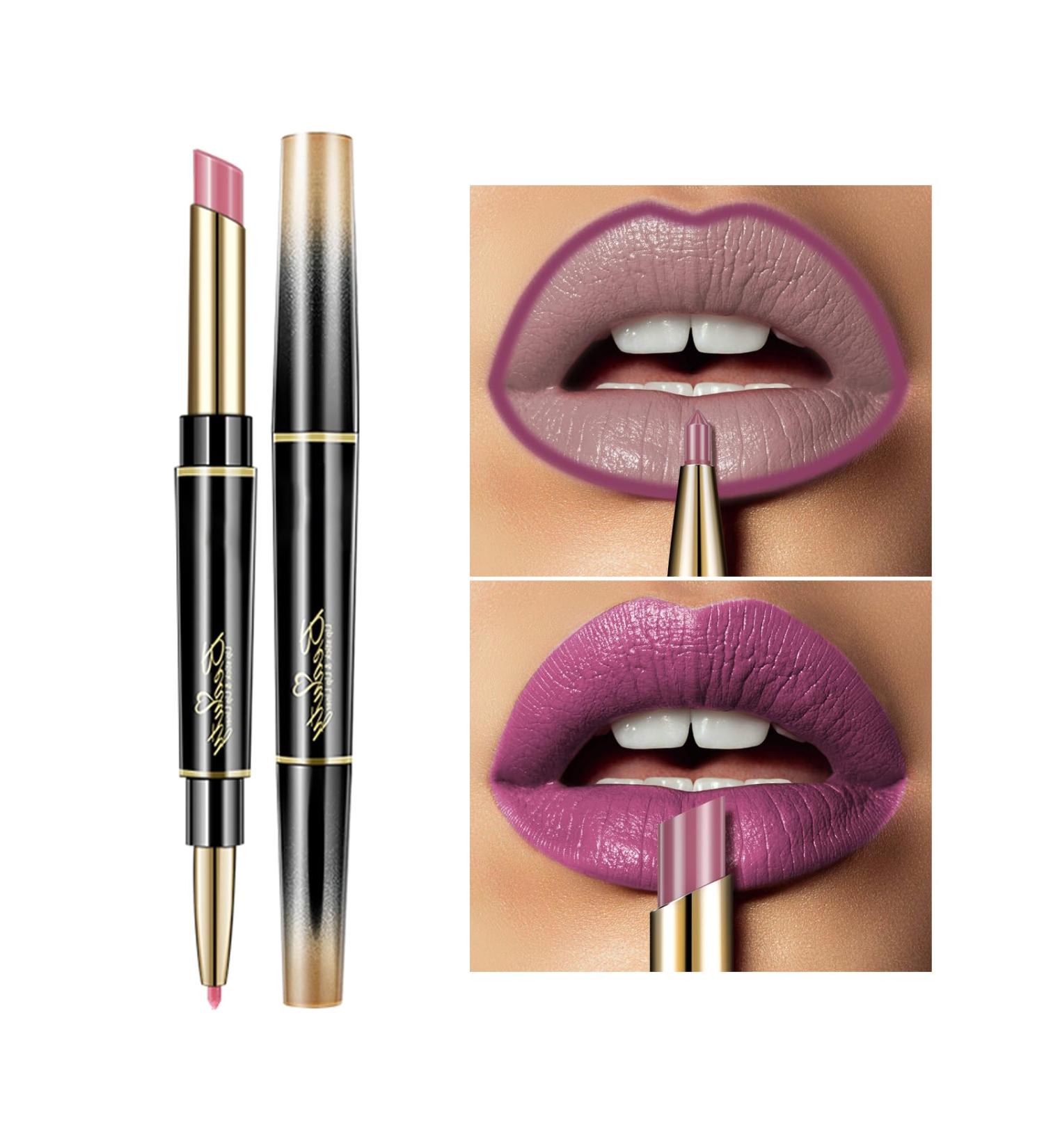 Waterproof Matte Lip Liner Pencil - Long-Lasting Makeup Cosmetics (#02) - Buy Online on GoSupps.com
