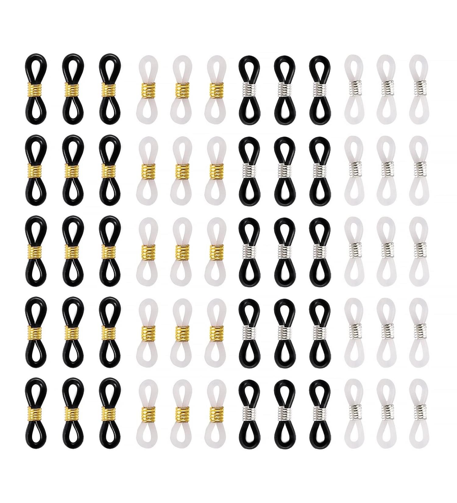 100 Pcs Eyeglass Chain Ends Glasses Chain Loop Holder Silicone Eyeglass Chain Connector Adjustable Flexible Rubber Spring Strap Ends Holder Anti Slip Silicone Connector Holder Retainer for Sunglasses - Buy Online on GoSupps.com