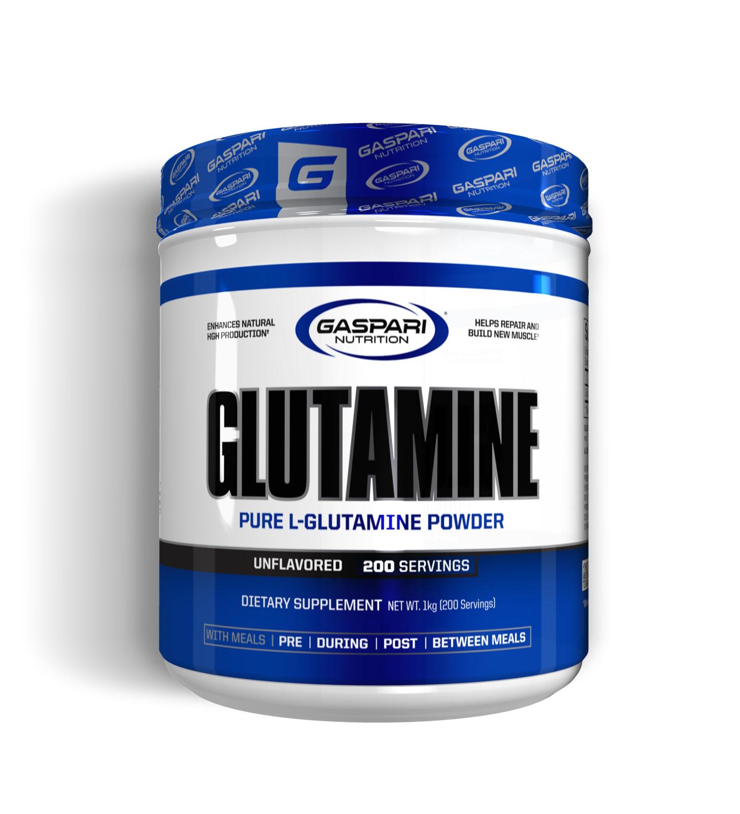 Gaspari Nutrition Glutamine Pure L-Glutamine Powder Perfect Pre Workout Post Workout and Recovery Micronized Glutamine Powder (200 Servings Unflavored)