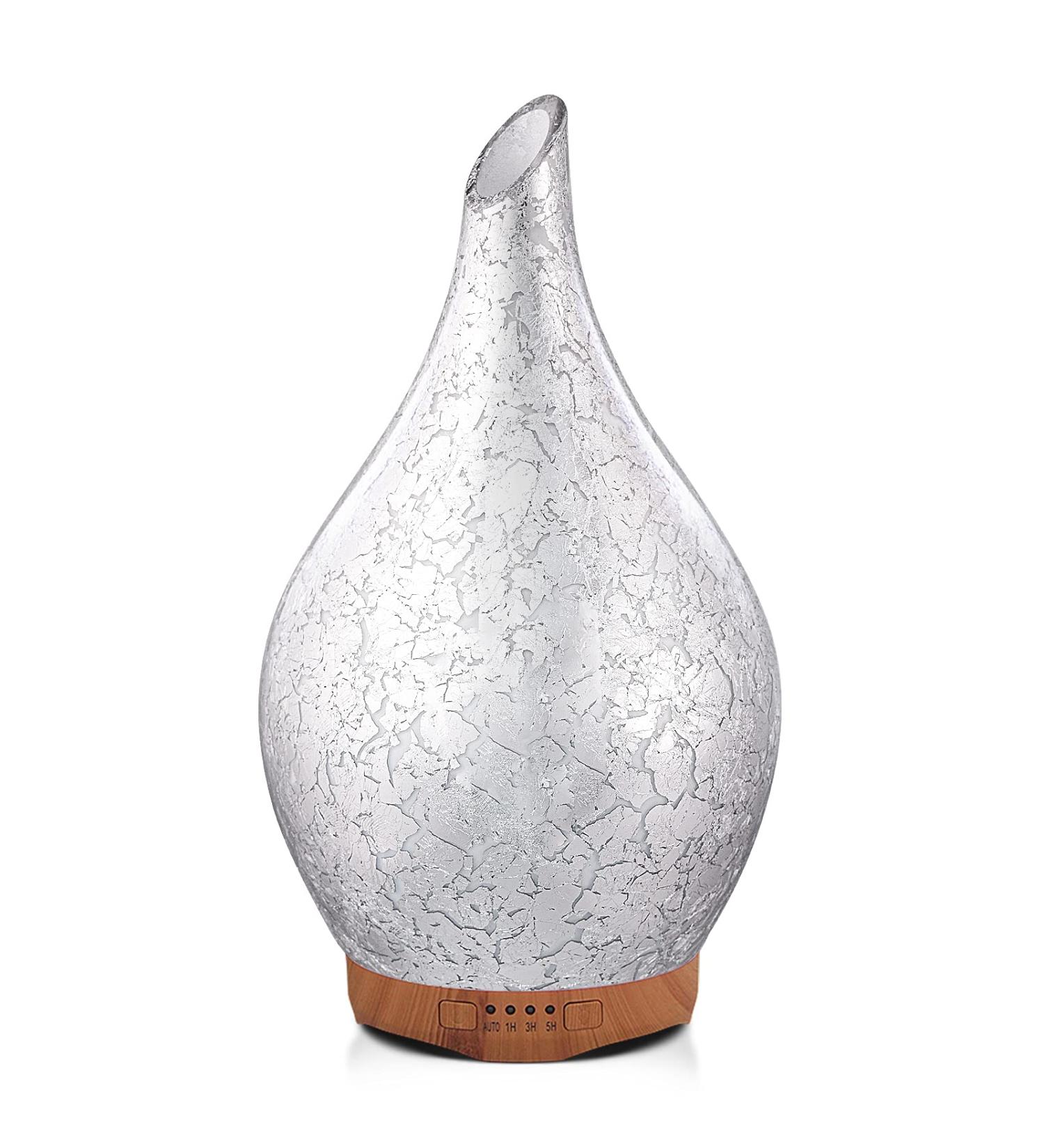 Porseme 280ml Hand-Blown Aroma Diffuser - Ultrasonic Cool Mist Humidifier with 7 Color-Changing LEDs | BPA Free | Perfect for Yoga Spa & Apartments - Buy Online on GoSupps.com