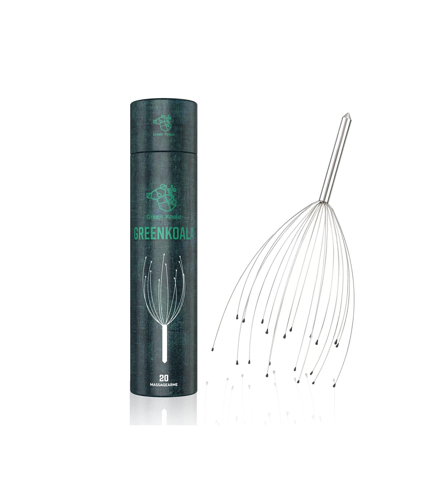 Buy Greenkoala Head Massage Device | 20-Finger Metal Handle Relaxation Tool | Premium Head Crawler & Free Finger Massage Ring | Wellness Essential - Buy Online on GoSupps.com