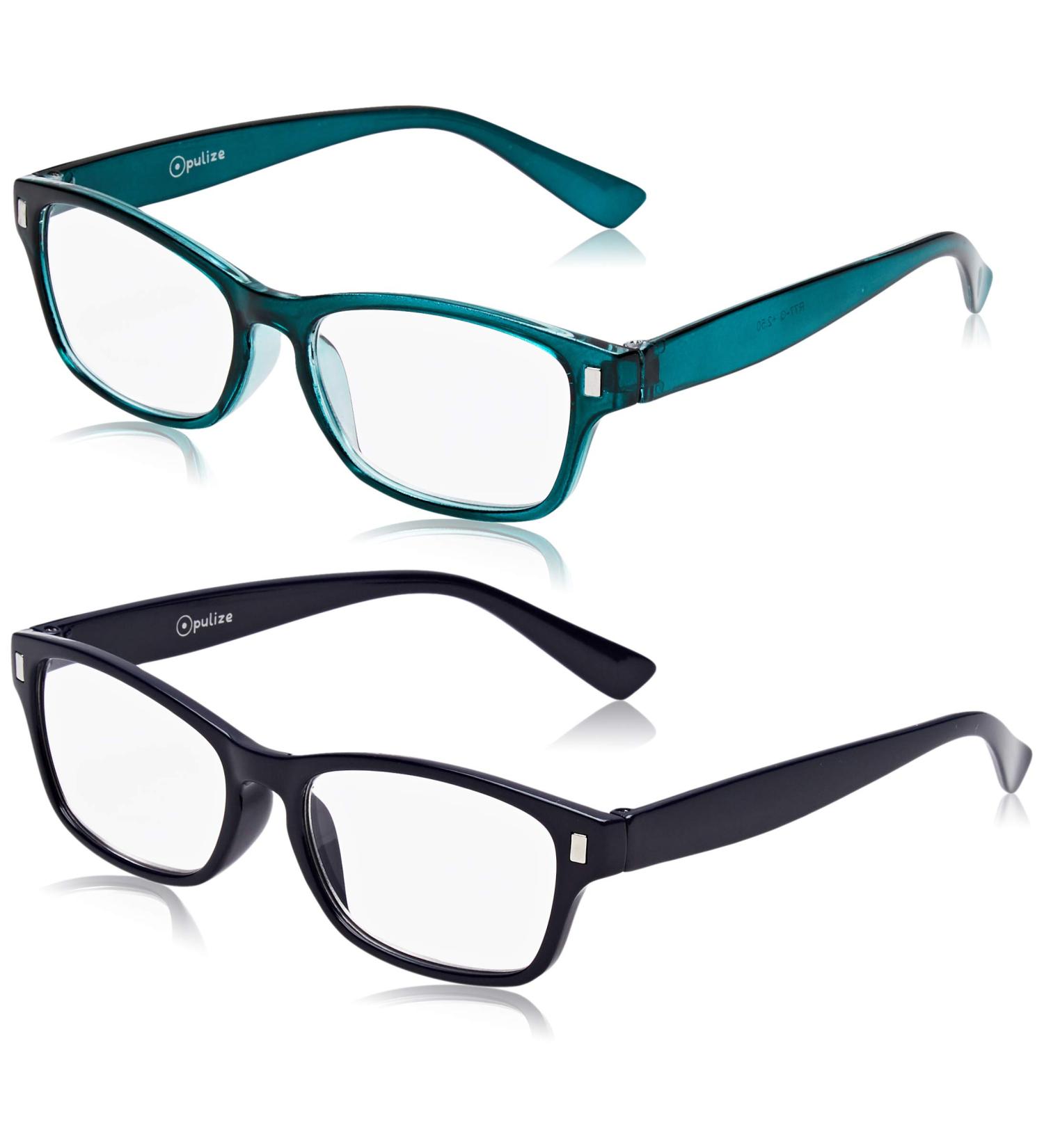 The Reading Glasses Company Dark Blue Aquamarine Readers Value 2 Pack Mens Womens RR77-3Q +2.50 - Buy Online on GoSupps.com