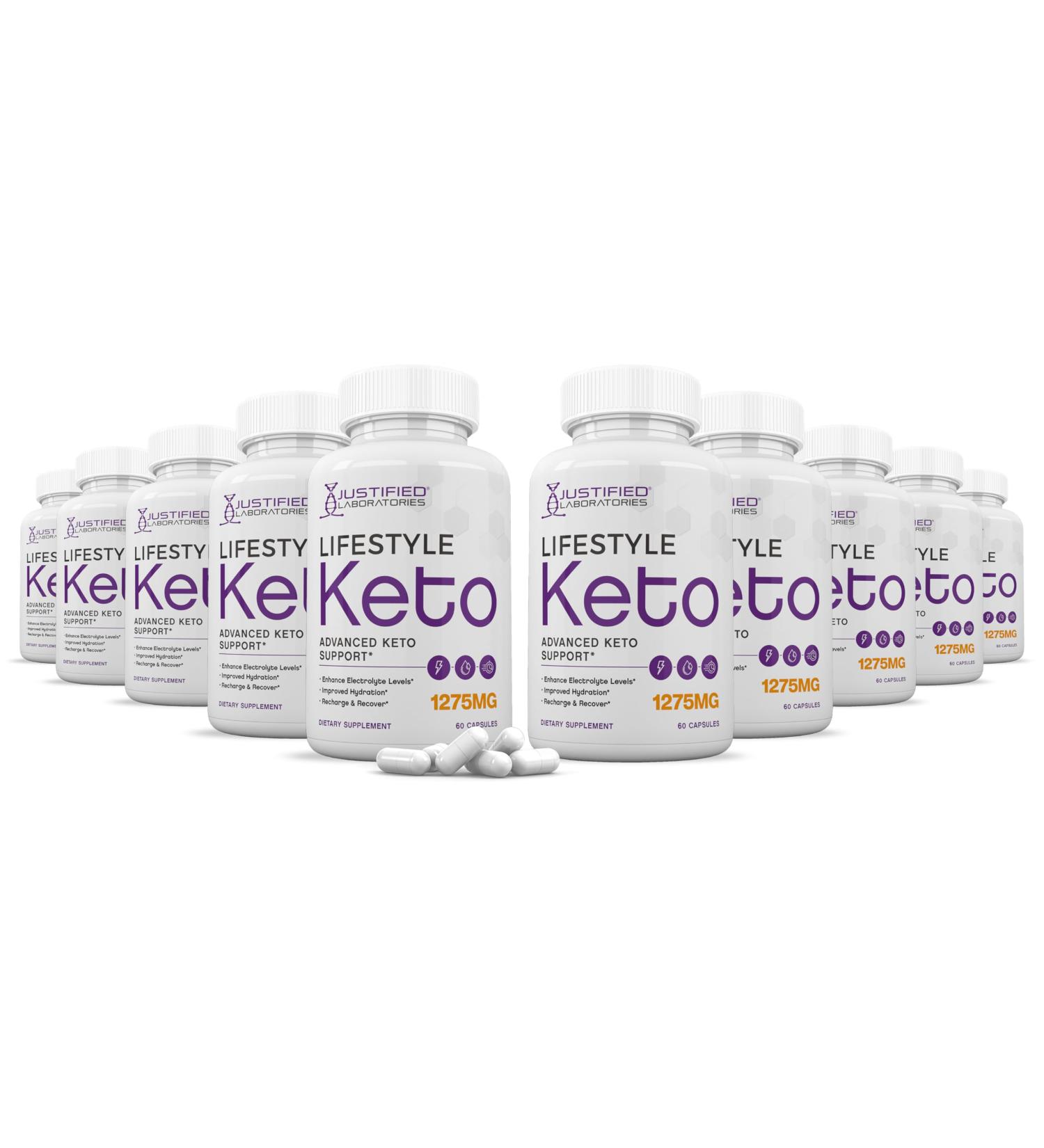 (10 Pack) Lifestyle Keto Pills 1275MG New & Improved Formula Contains Apple Cider Vinegar Extra Virgin Olive Oil Powder Green Tea Leaf 600 Capsules 6 Count (Pack of 10) - Buy Online on GoSupps.com