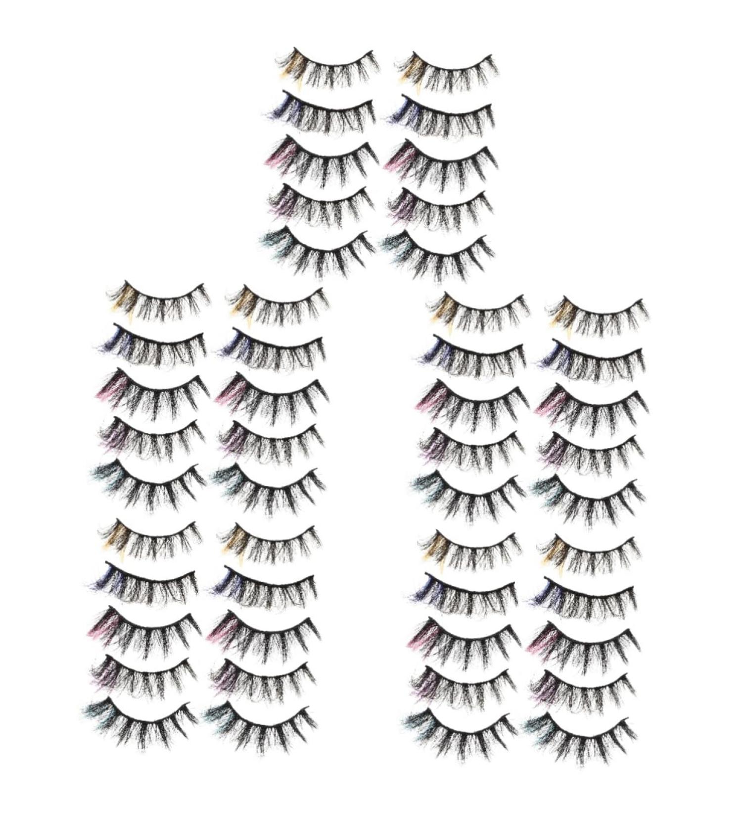 Beaupretty 25 Pairs Eyelashes Lashes Bulk Eyelash Bulk False Eyelash Strip Lashes in Bulk Makeup Lash Eye Lash Extension Pesta as Postizas False Eye Lashes Eyes Lashes Lash Fake Pp Dense Nias - Buy Online on GoSupps.com