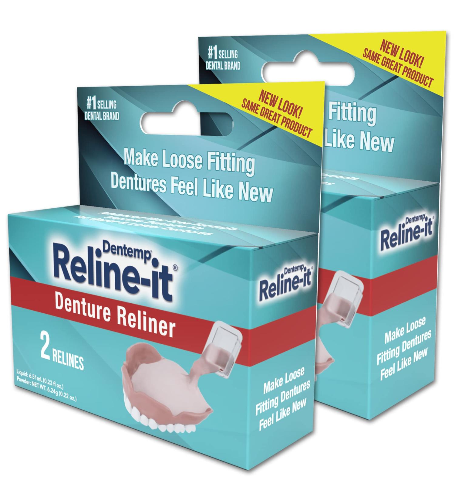 Dentemp Denture Reline Kit - Pack of 2 - Advanced Formula for Tightening Upper & Lower Dentures - Buy Online on GoSupps.com