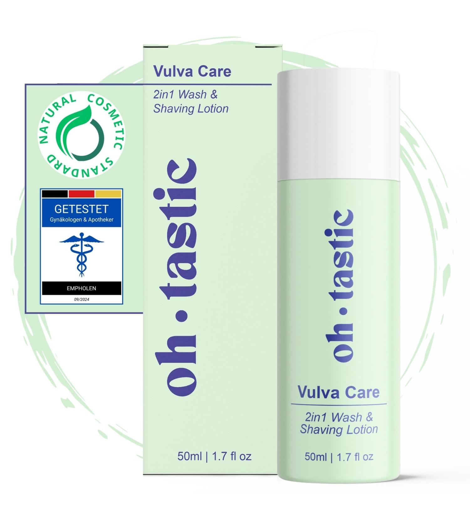 ohtastic 2 in 1 Wash and Shave Gel - Natural Jojoba Oil and Lactic Acid Against Razor Bumps Sensitive Intimate Wash Lotion and Shaving Gel for Women Shaving Lotion - Buy Online on GoSupps.com