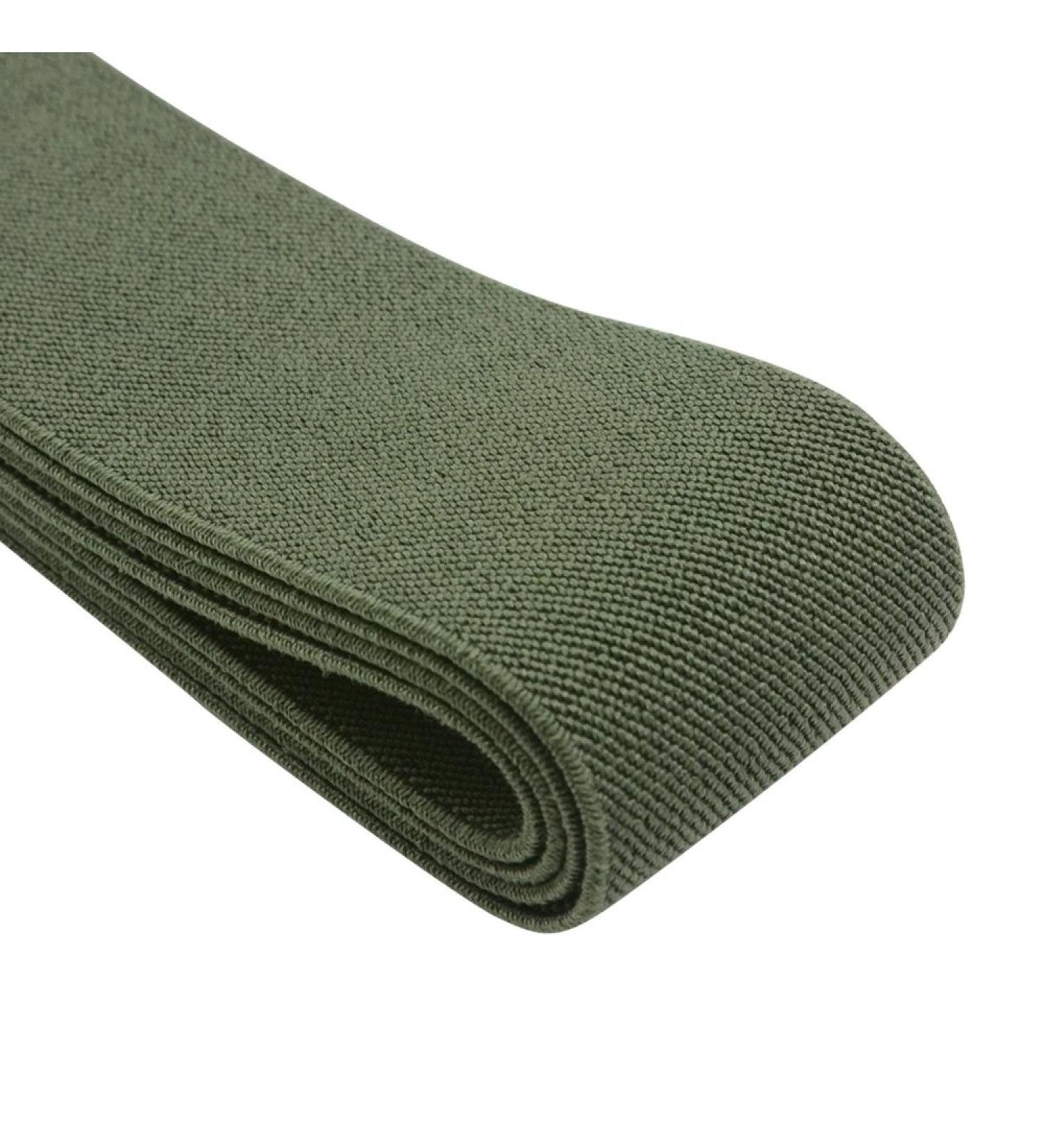 Strapcrafts 2-Inch Colored Double-Side Twill Elastic Band - Army Green | 2-Yard Length - Buy Online on GoSupps.com