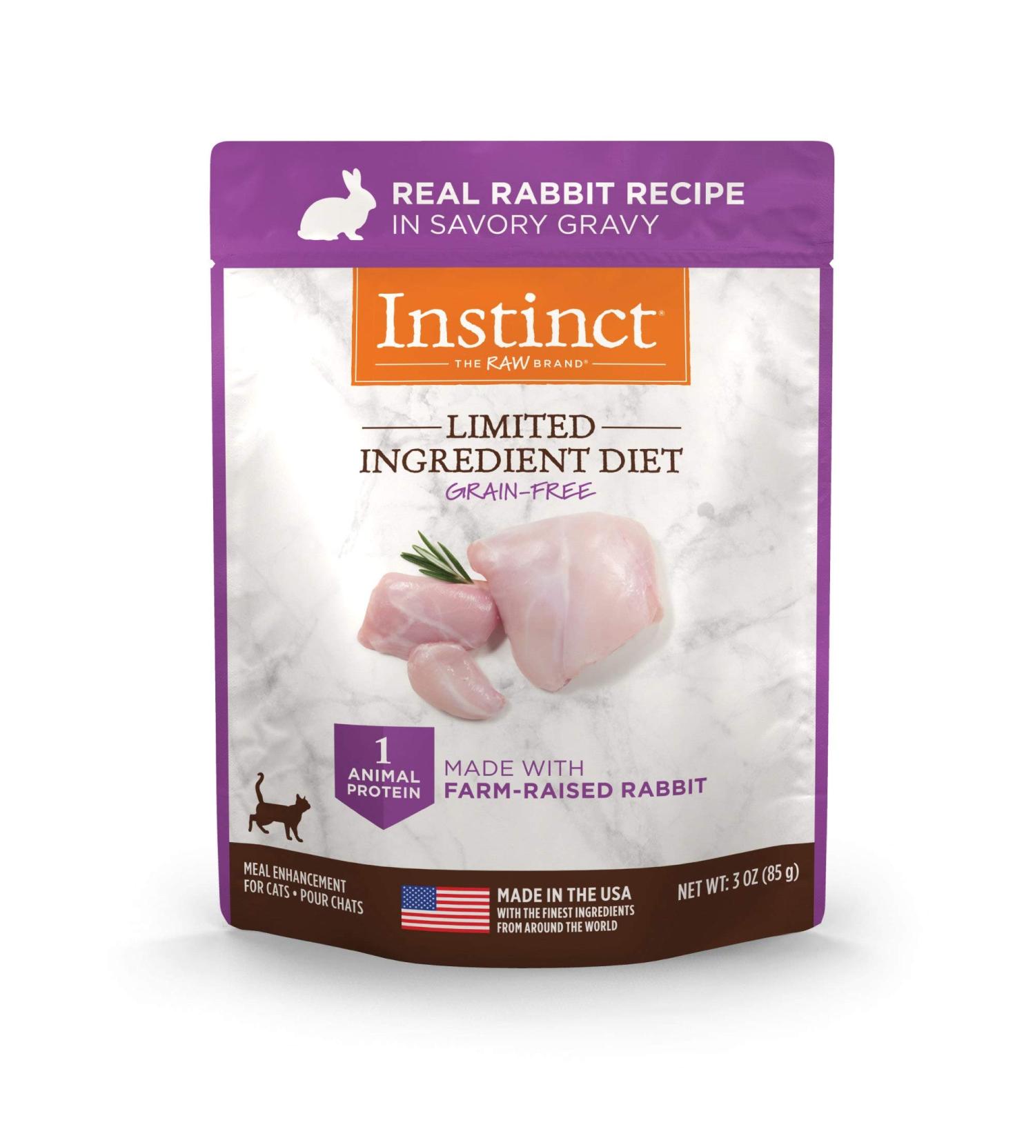 Instinct Limited Ingredient Rabbit Cat Food Topper - Grain Free Wet Food (Pack of 24) - Buy Online on GoSupps.com