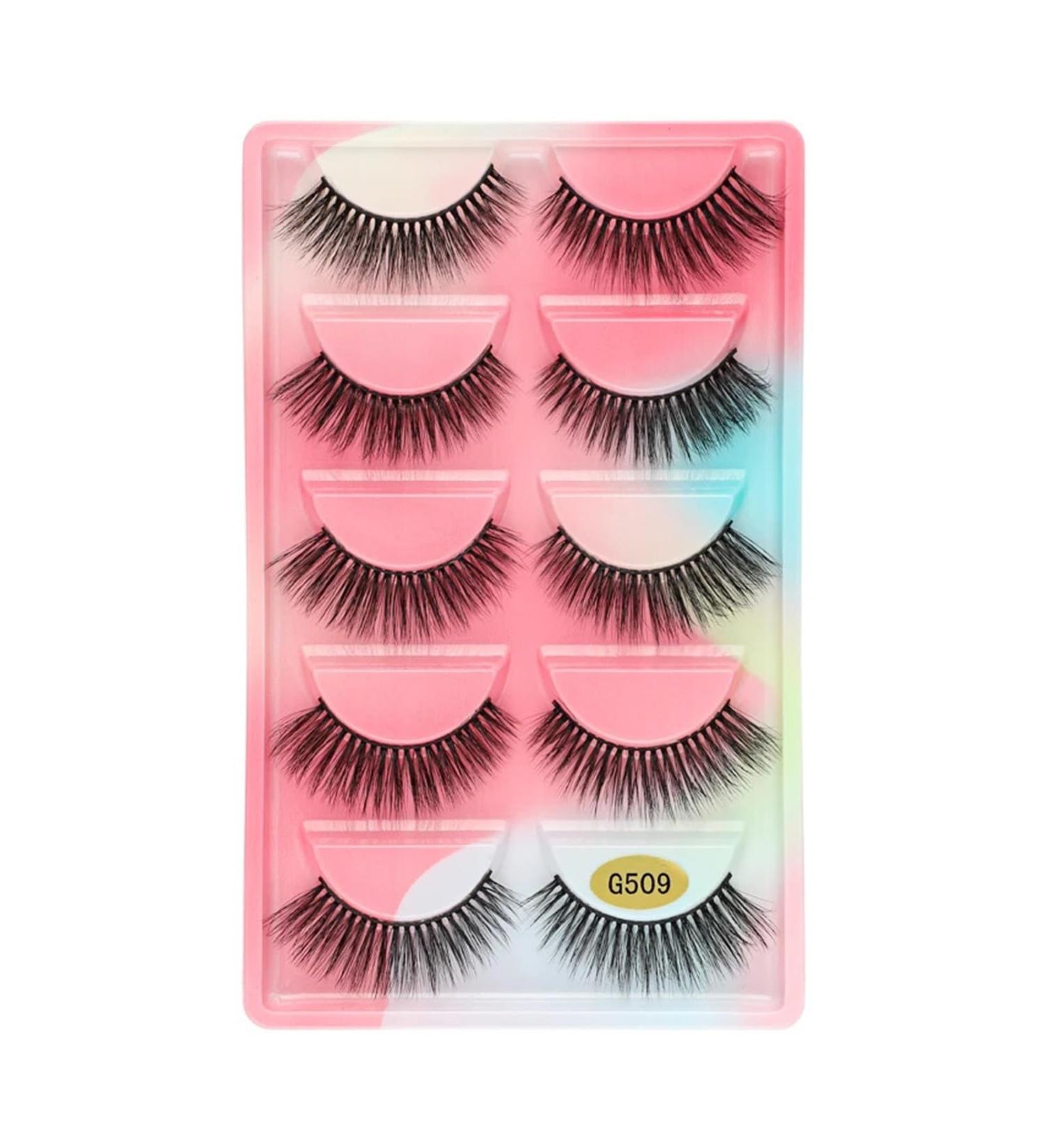 UAMOU 2-50 Boxes Eyelashes faux mink lashes natural 3d mink eyelashes volume false lashes in bulk cilios Cheerfully (Color : 5 Pairs G509CS Size : 40 Boxes) - Buy Online on GoSupps.com