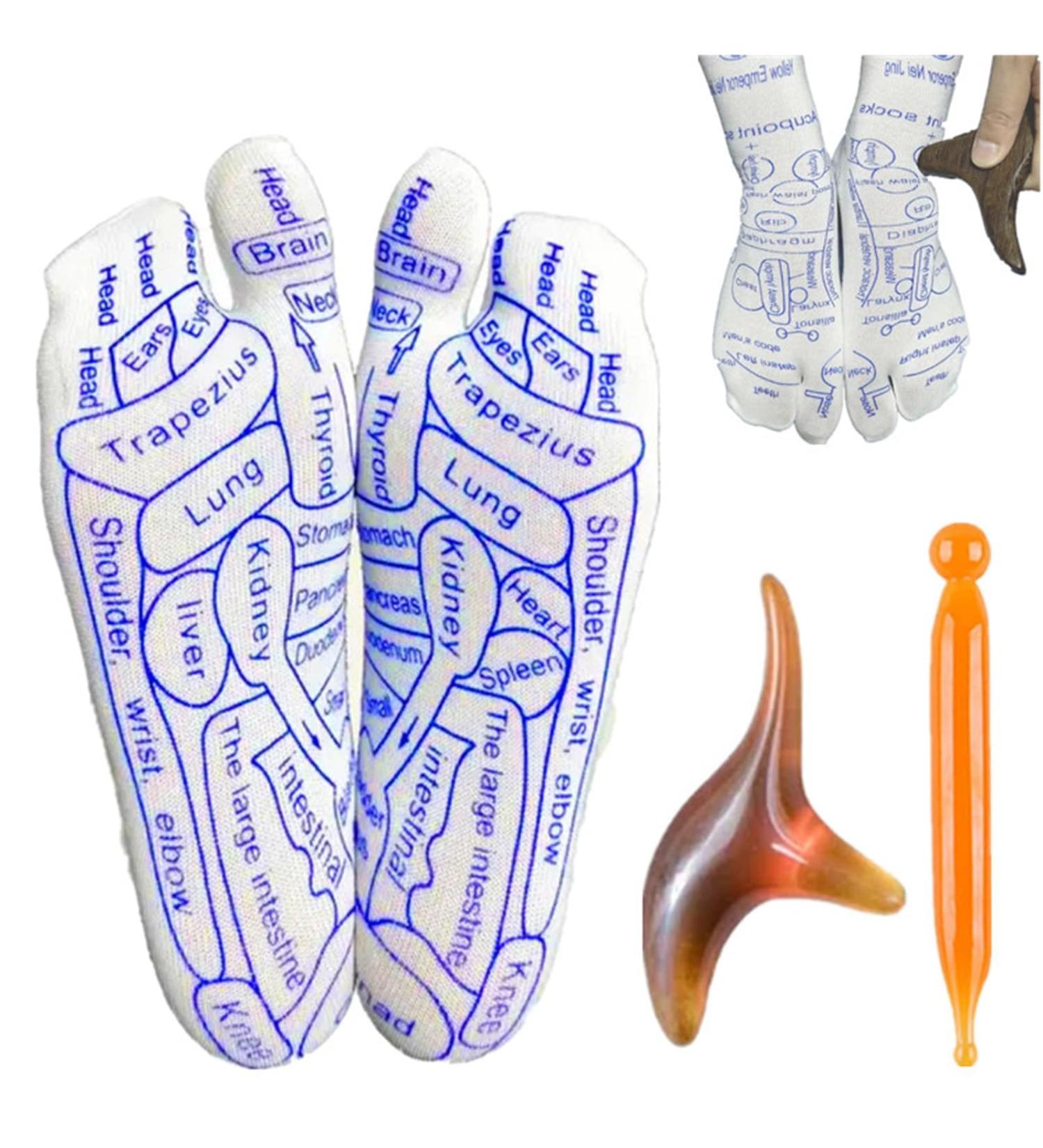 Reflex Zones Socks Set for Men | Foot Reflexology Massage Socks for Improved Foot Health - Buy Online on GoSupps.com