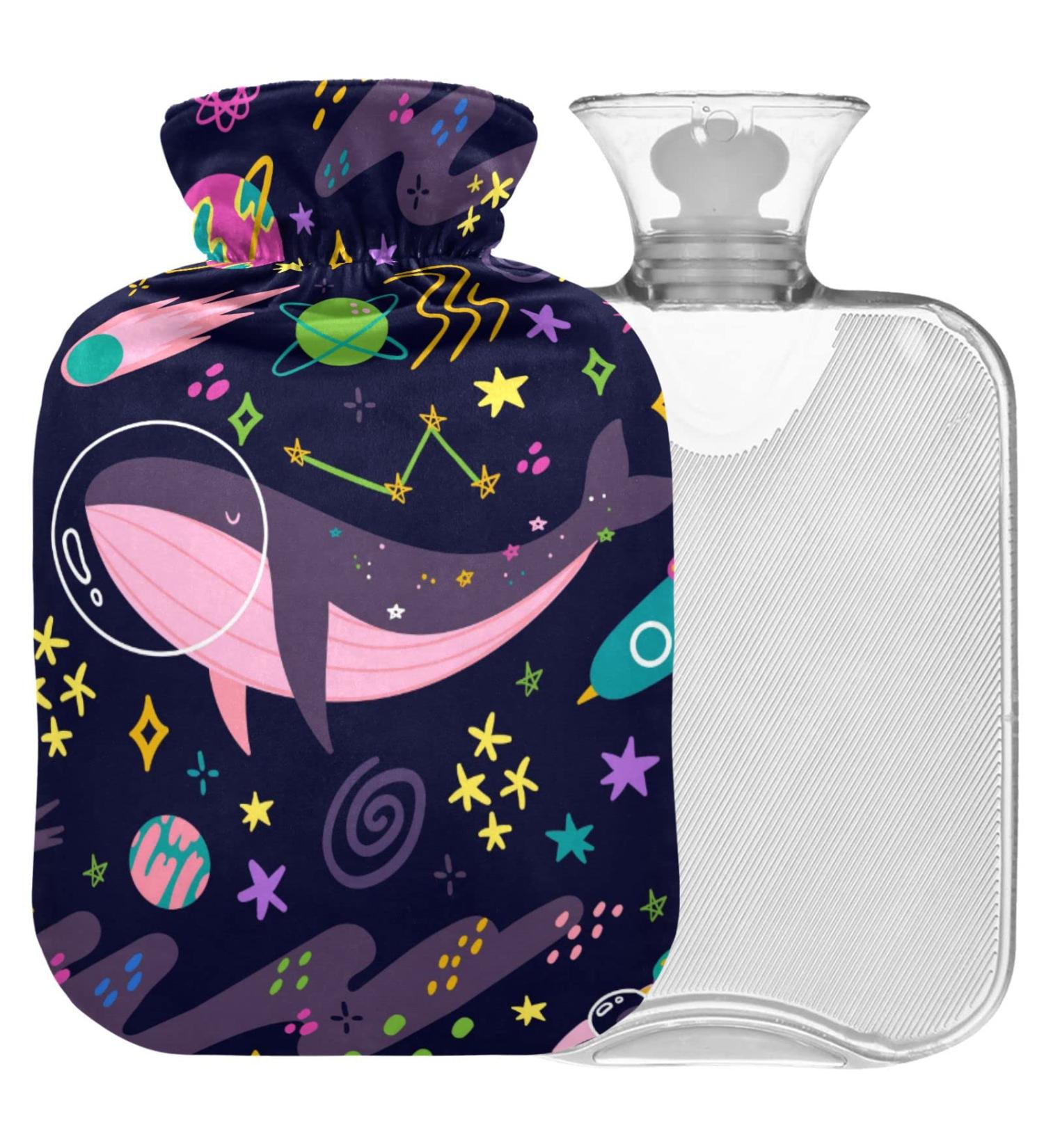 Buy Naanle Abstract Space Walk Heat Bottle | 1L Transparent Hot Water Bottle for Heat & Cold Therapy | Pain Relief for Hands & Feet - Buy Online on GoSupps.com