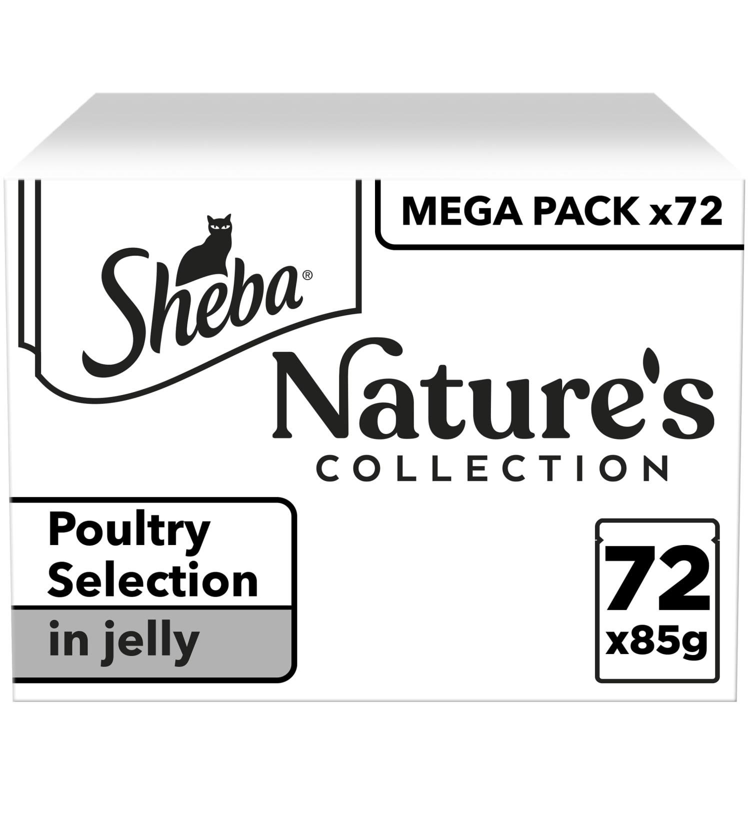 Sheba Nature's Collection - 72 Sachets of Delicate Jelly Cat Food (85g Each) | Premium Pet Nutrition - Buy Online on GoSupps.com