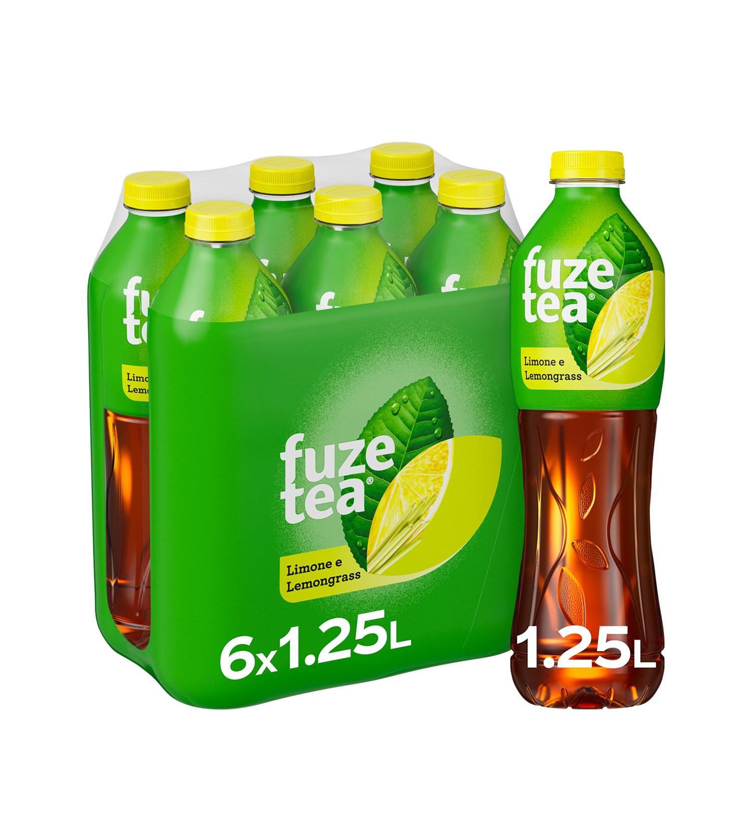  Fuze Tea Fuze Lemon Lemongrass Plastic Bottle 1.25 L (pack of 6) - Buy Online on GoSupps.com