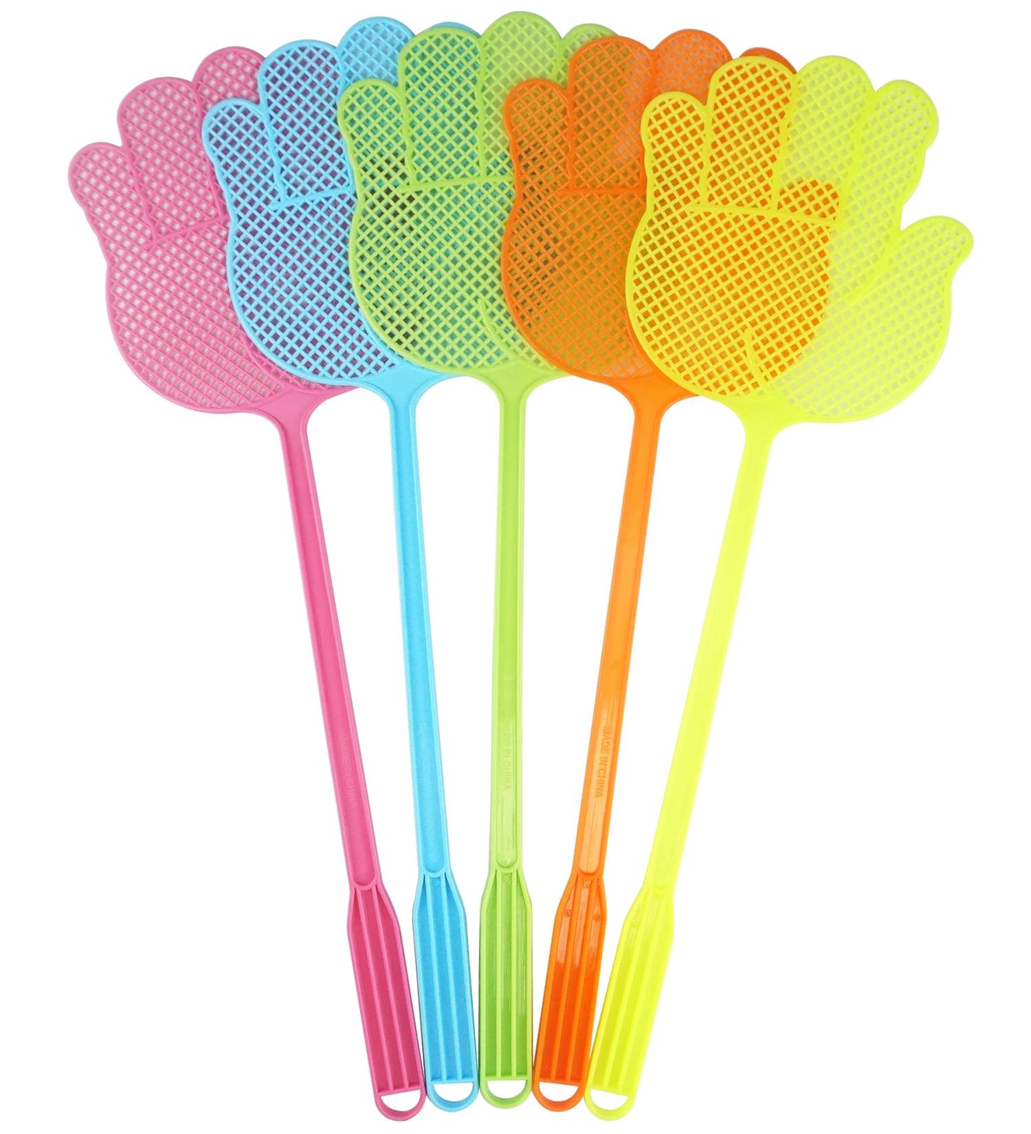 Dirza Funny Hand Shaped Fly Swatters - Durable and Colorful Pack of 5 for Home, Indoor, Outdoor, Classroom, Office - Buy Online on GoSupps.com
