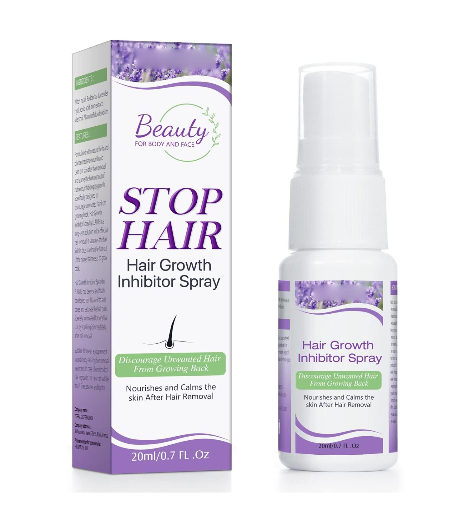 JAWSEU 10ml Hair Growth Inhibitor Hair Inhibitor Spray Hair Removal Repair Serum Reliably Mild Easy to Use No Irritation Legs Back for Arms and Face