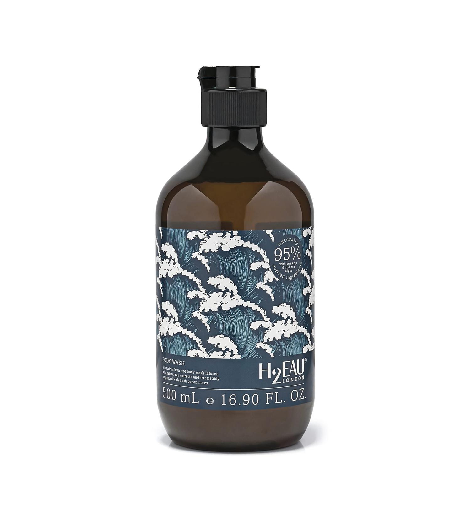 H2Eau Body Wash - Sea Kelp Red Sea Algae & Ocean Fresh Scent | Natural Sea Extracts | 500ml - Shop Internationally - Buy Online on GoSupps.com