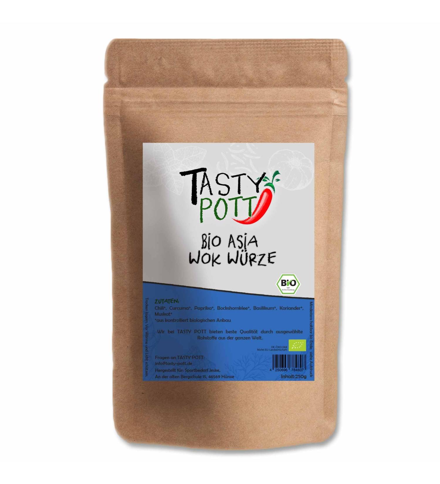  TASTY POTT Tasty Pott Bio Asia Wok Spice 250g | Refill Refill | Asian Cuisine | Cooking & Seasoning | Intense Taste | Spice Blend | Asian Flavours | Exotic - Buy Online on GoSupps.com