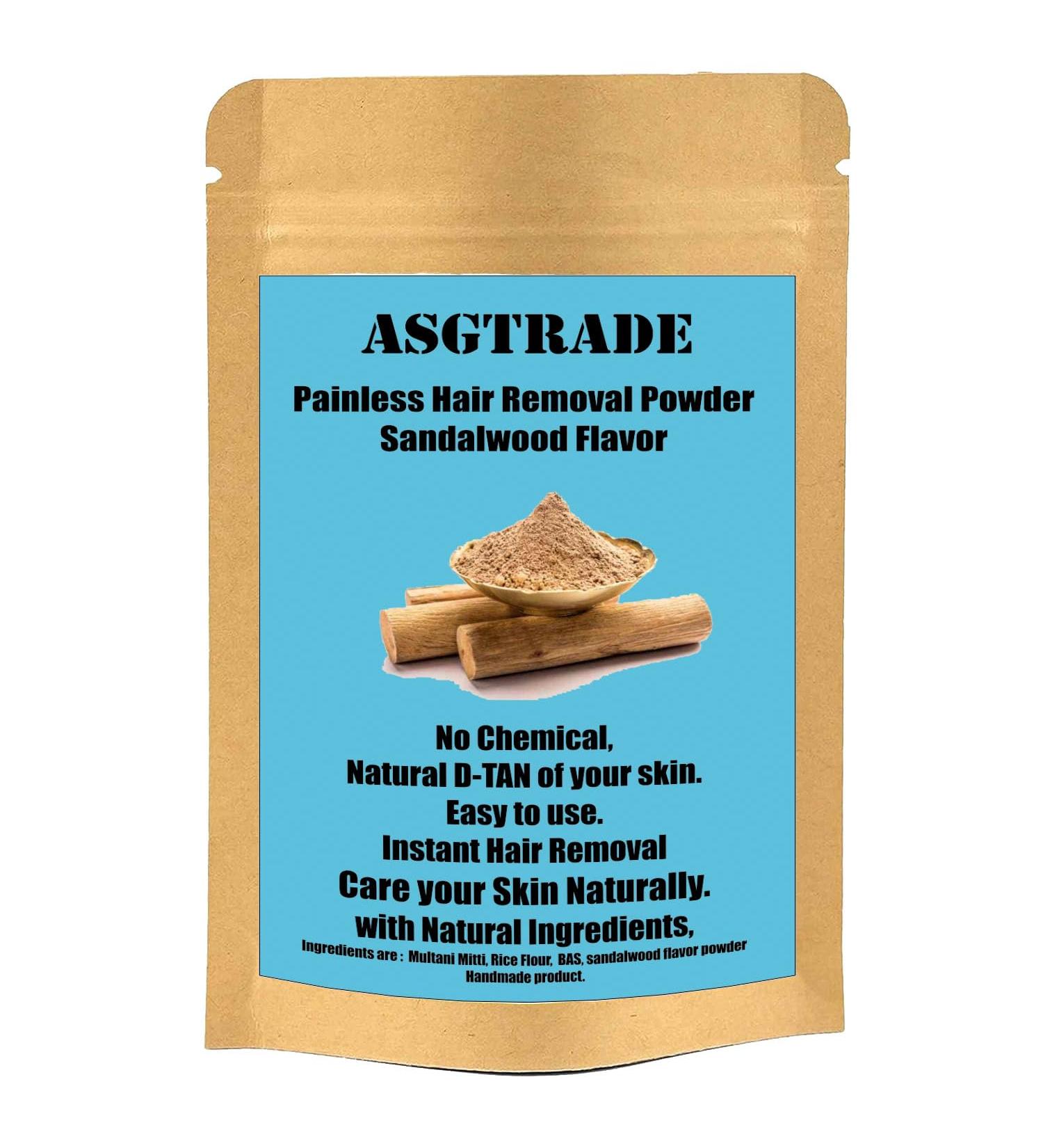 Vegan Hair Removal Mask | Sandalwood Depilatory for Sensitive Skin | Organic Facial Hair Removal for Men & Women | Pubic Bikini & Leg Powder Waxing - Buy Online on GoSupps.com