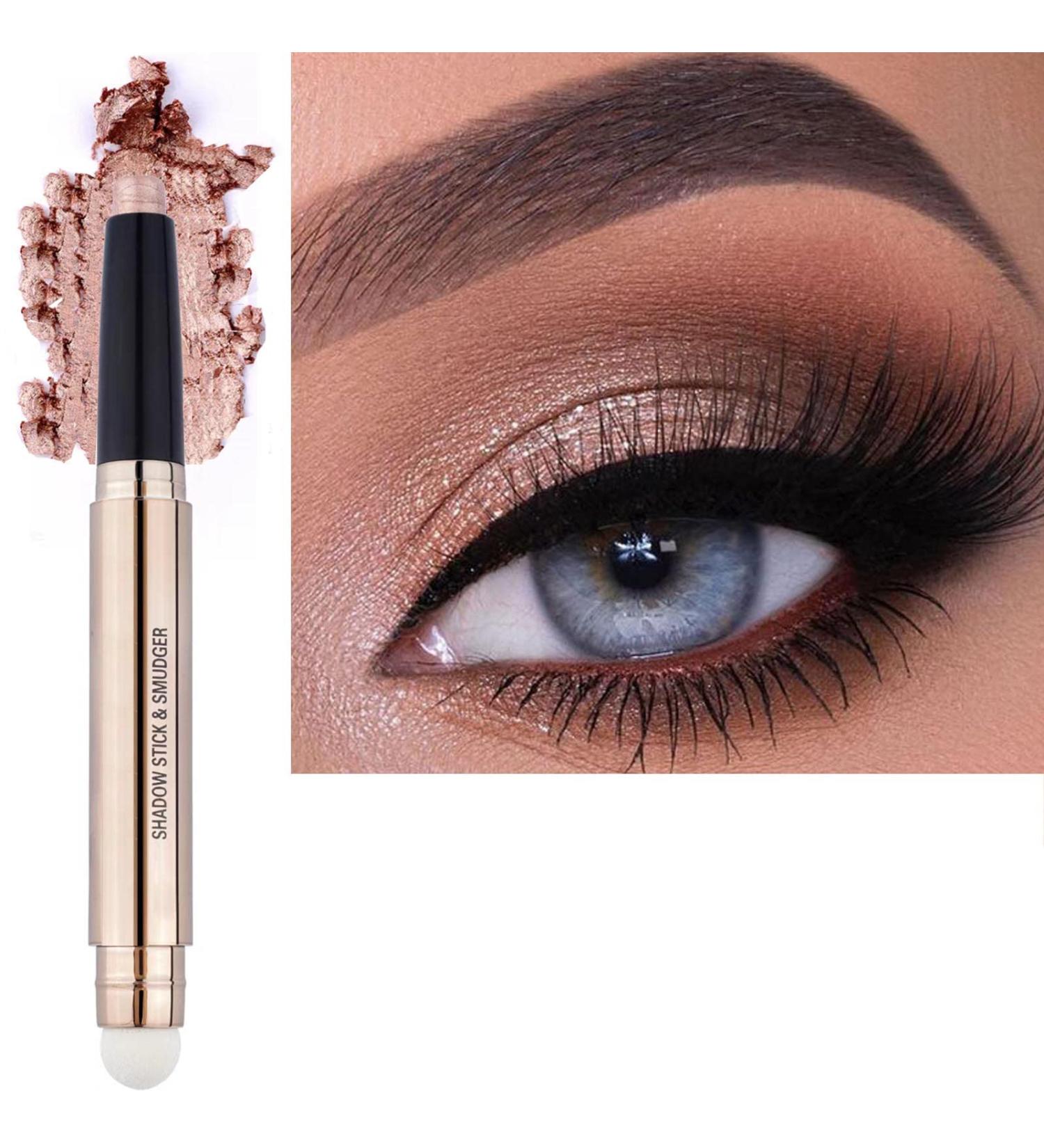 SAUBZEAN Eyeshadow Stick - Natural Matte Cream Crayon, Waterproof, Long Lasting Rose Gold Shimmer - Buy Online on GoSupps.com
