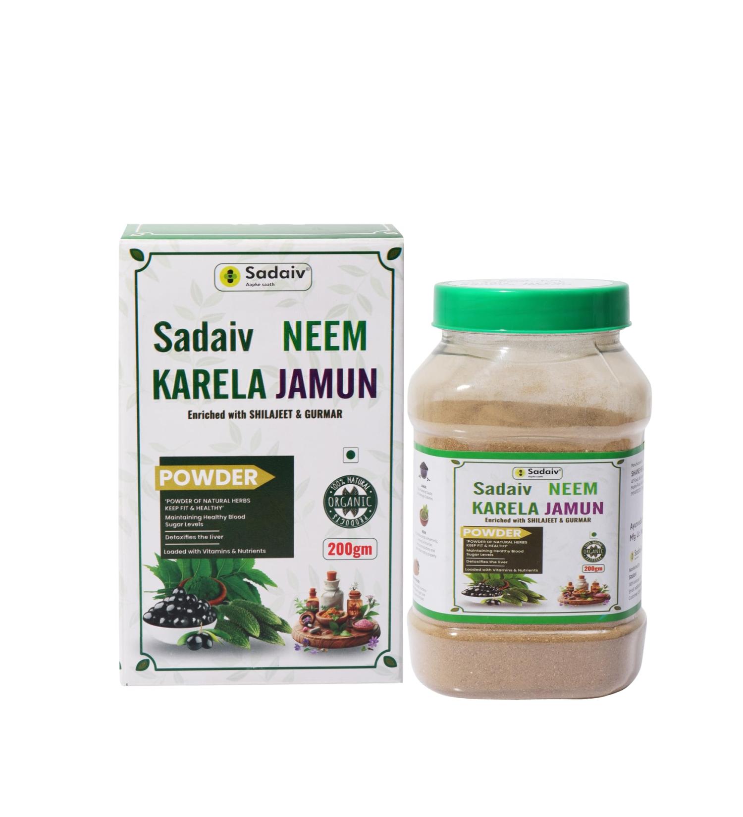 Sadaiv Neem Herbal Karela Jamun Powder 200g