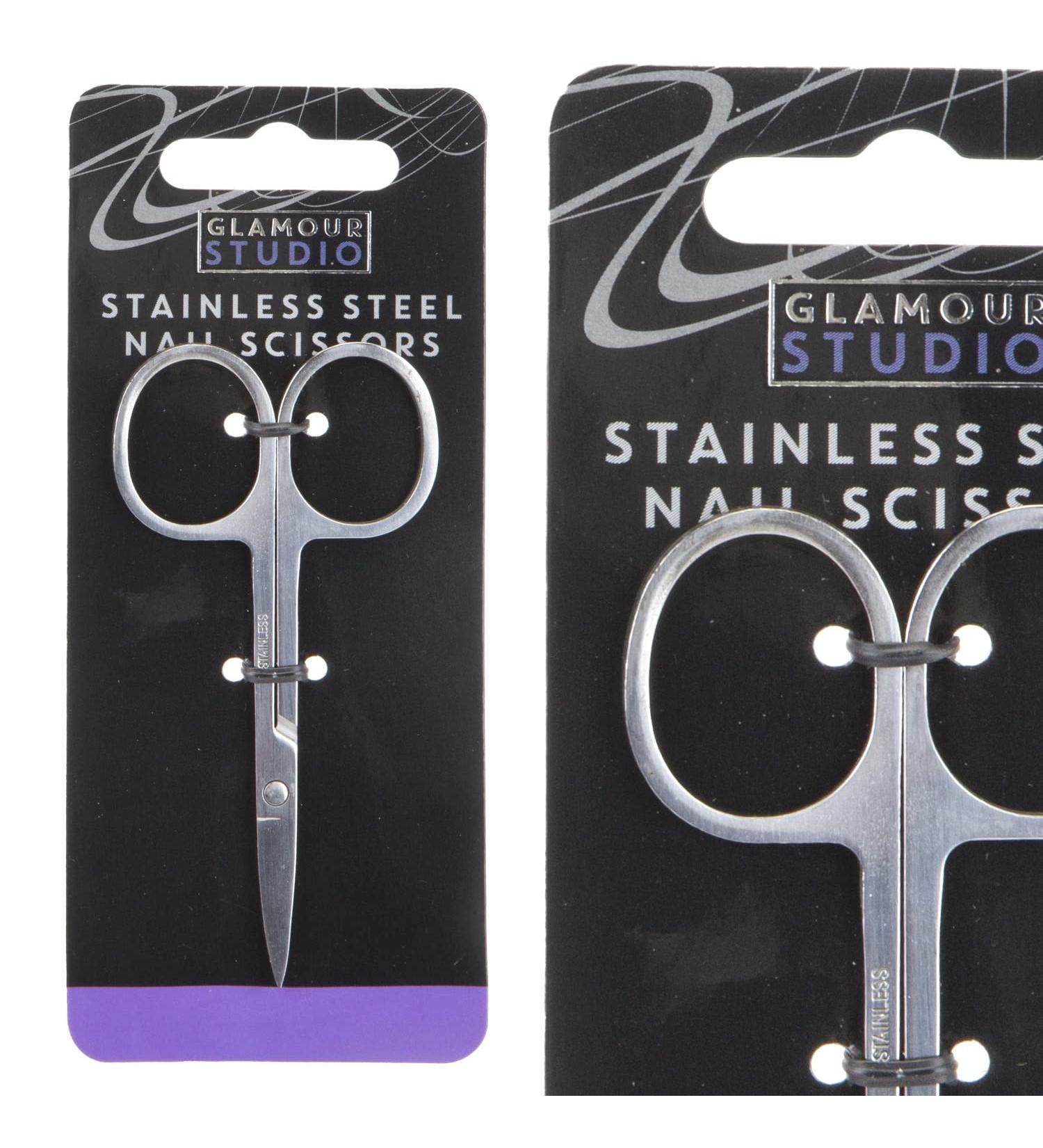 VFM - Stainless Steel Nail Scissors Sharp Curved Tip - Glamour Studio - Buy Online on GoSupps.com