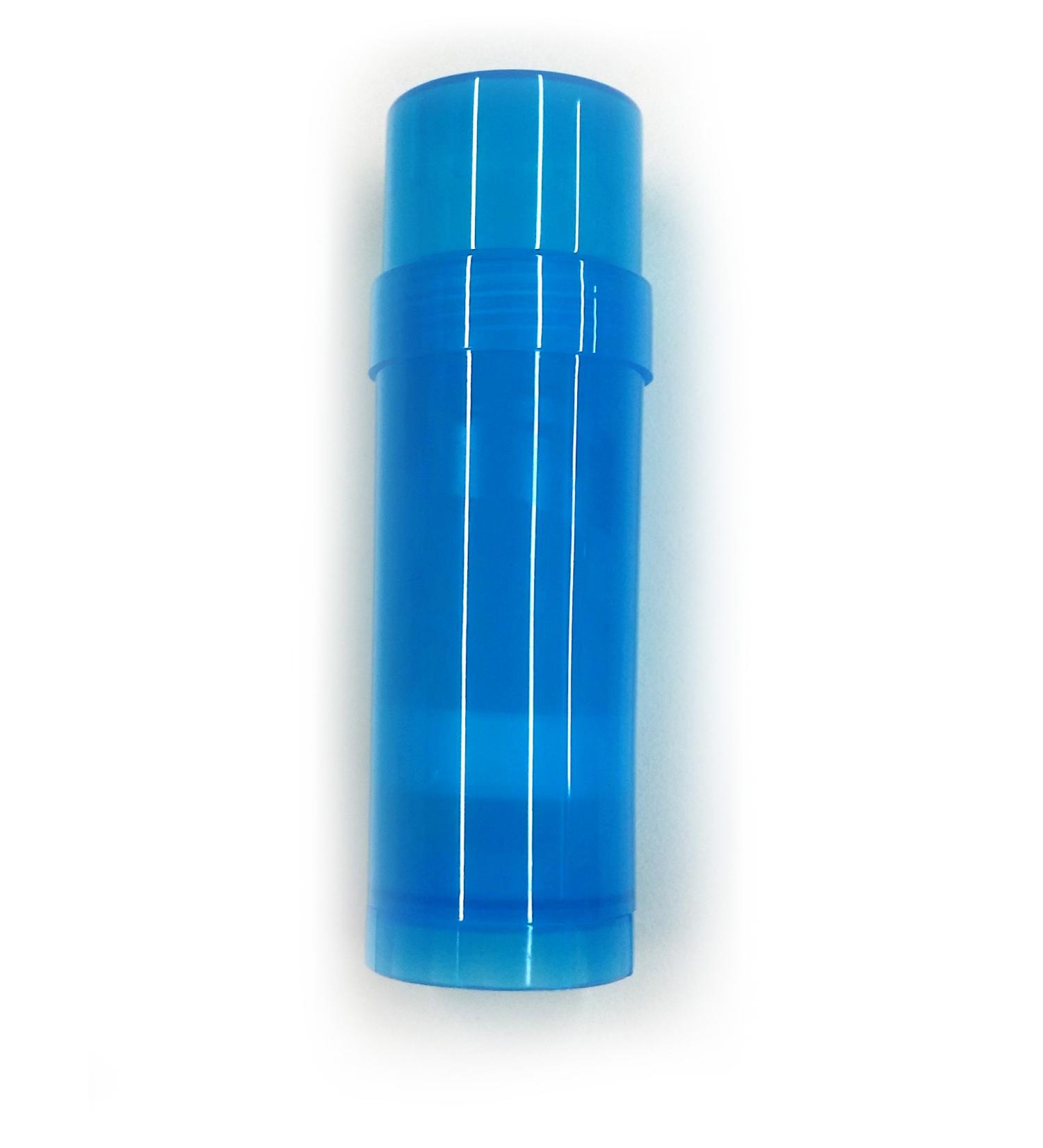 (11) Empty Clear Plastic Deodorant Containers - 2.2 Oz Cylinders for heel balm lotion bar etc. (Blue) - Buy Online on GoSupps.com