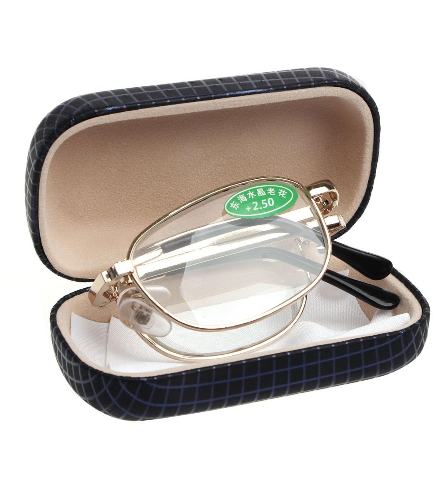 Buy Kcibyvx Mini Foldable Metal Reading Glasses with Case - 1.00 to 4.00 Adjustable Prescriptions - International Shipping - Buy Online on GoSupps.com