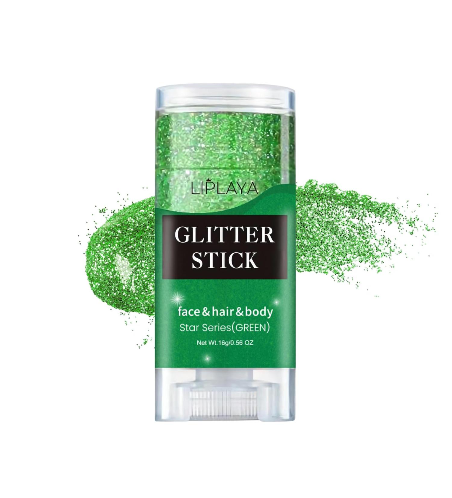 Buy Green Body Paint & Glitter Stick - Waterproof Mermaid Face Gel & Hair Glitter for Women | Holographic Sequins Makeup - Buy Online on GoSupps.com