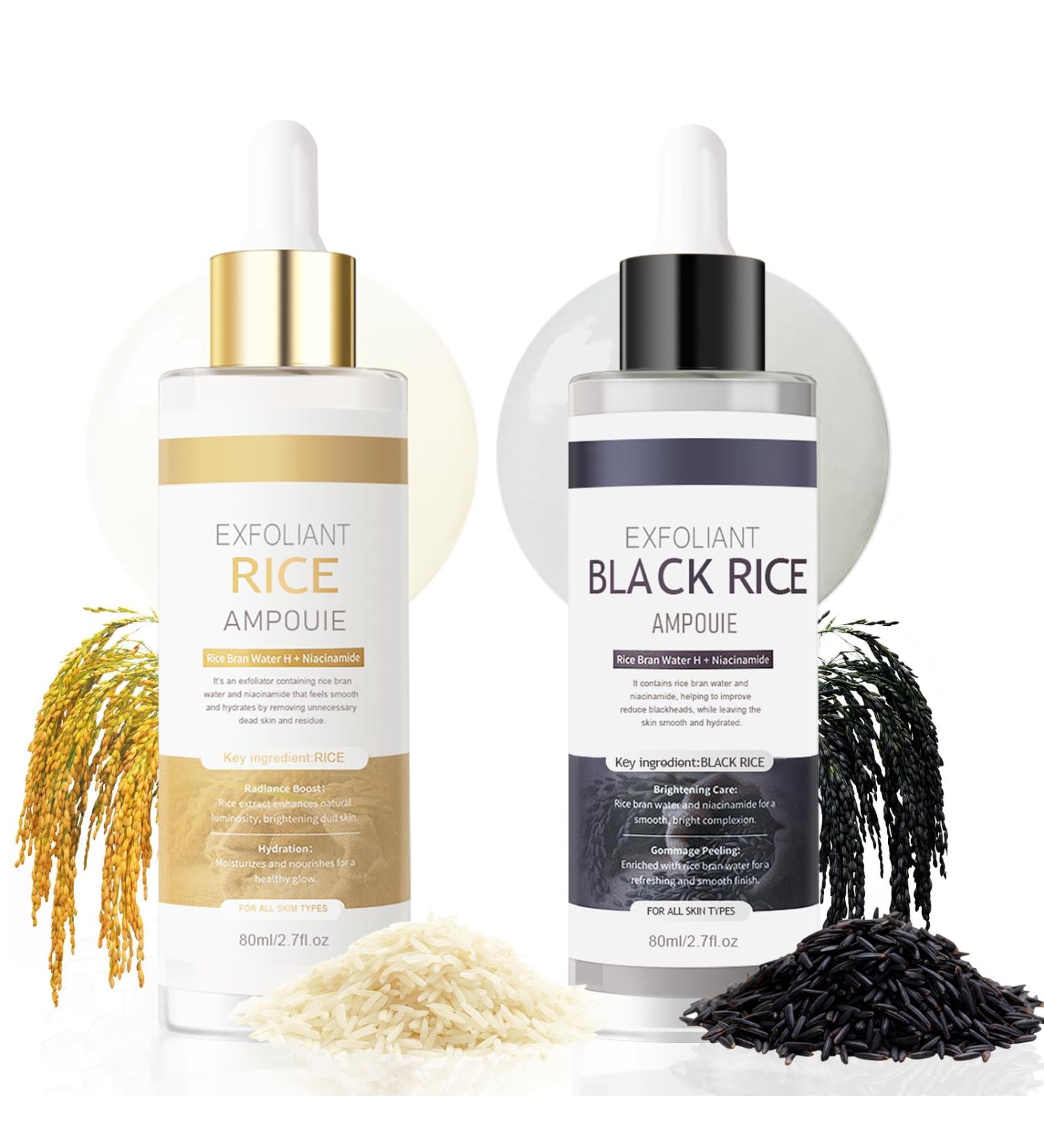 KYDA Peel Shot Glow Rice Ampoule Duo Black and White Rice Peeling Ampoule Soft Rice Exfoliating Face and Body Blackheads Remover for All Skin Types Pore Care Skin Remover Scrub 5.4fl.oz Black and White Rice 5.42 fl.oz - Buy Online on GoSupps.com