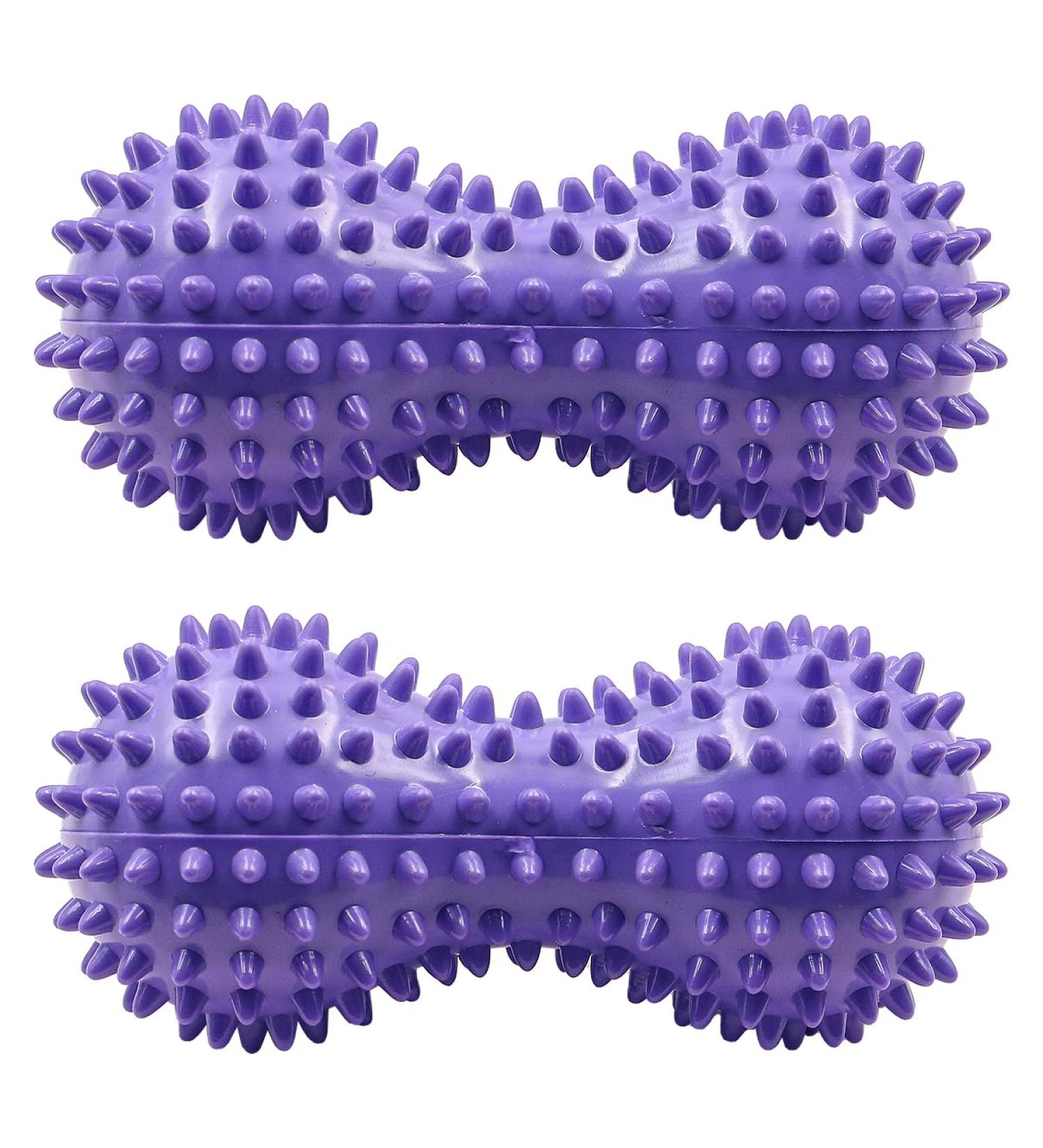 Relax and Rejuvenate with 2-Piece Nuzamas Peanut Massage Ball - Ideal for Hand & Foot Massage Yoga Trigger Point Therapy & Acupuncture - Purple - Buy Online on GoSupps.com