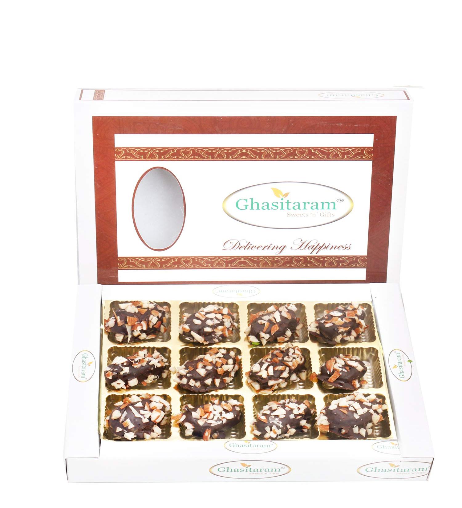 Ghasitaram Gifts Diwali Gifts Sweets- Choco Dates in White Box - Buy Online on GoSupps.com