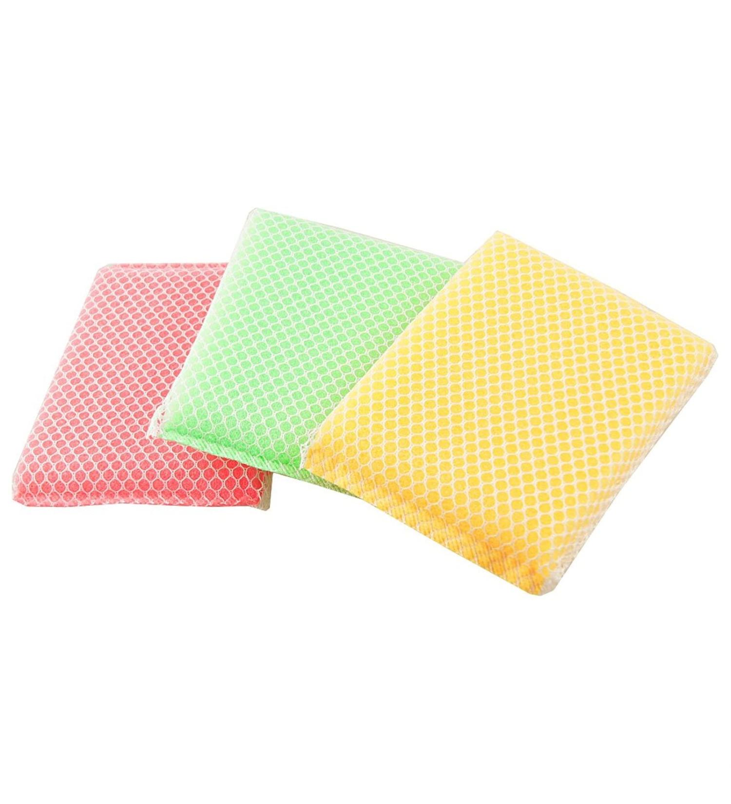 Kitchen sponges 3 Pcs Kitchen Scouring Sponge Cleaning Pads - Buy Online on GoSupps.com