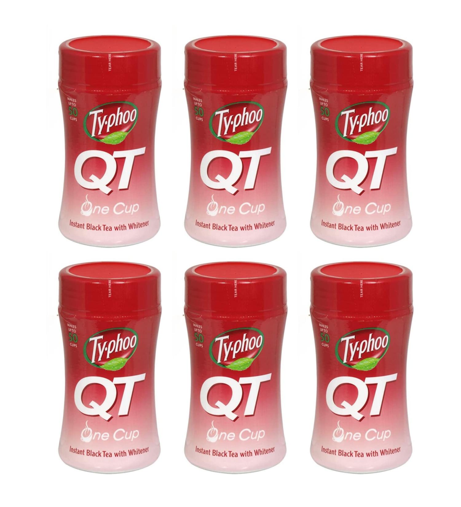 Typhoo QT Instant Tea Drink 125g x 6 Jars Bundle | Makes 300 White Tea Cups | TGBK - Buy Online on GoSupps.com