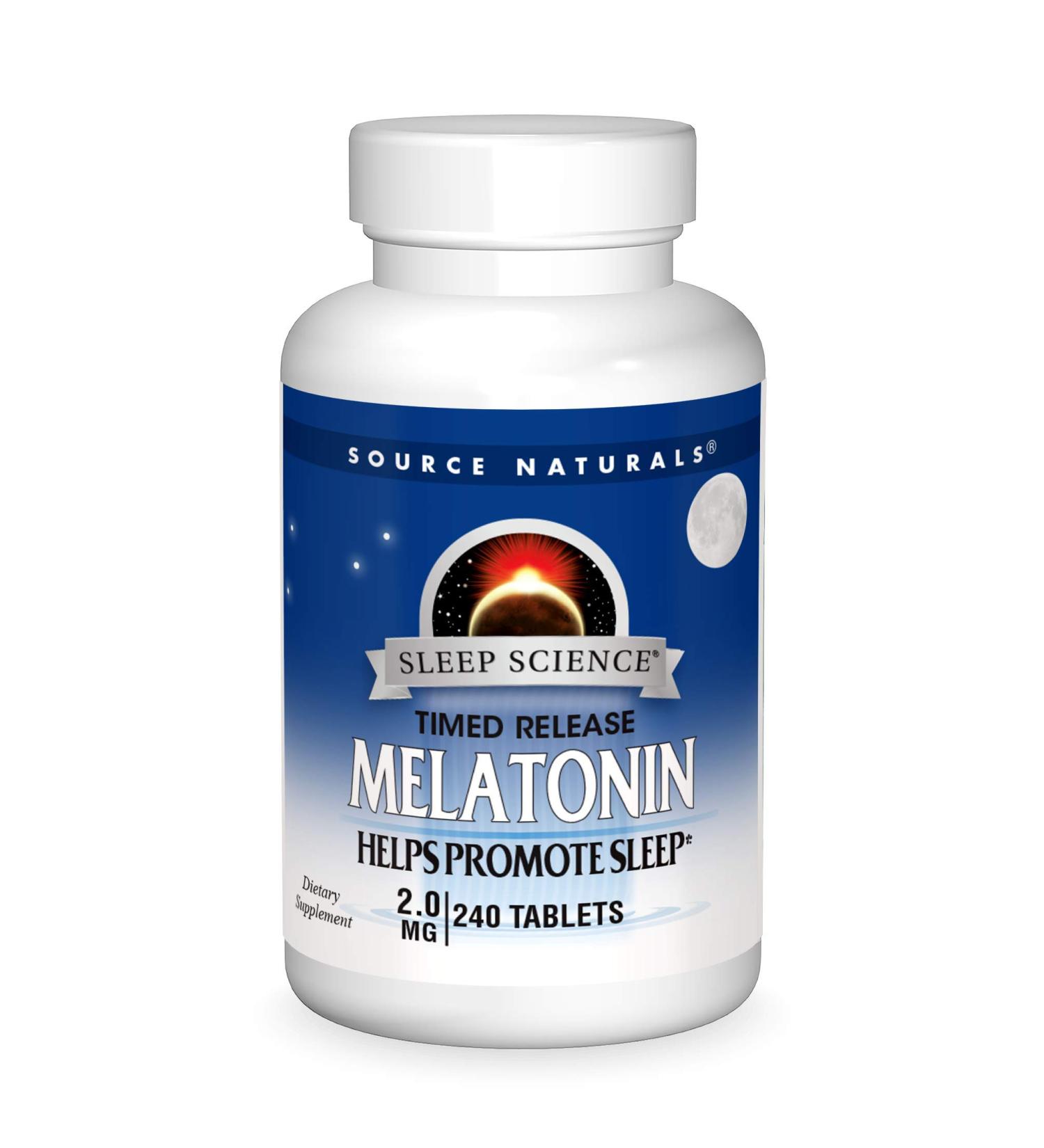 Source Naturals Melatonin Timed Release 2 mg - 240 Tablets for Sleep Support - Buy Online on GoSupps.com