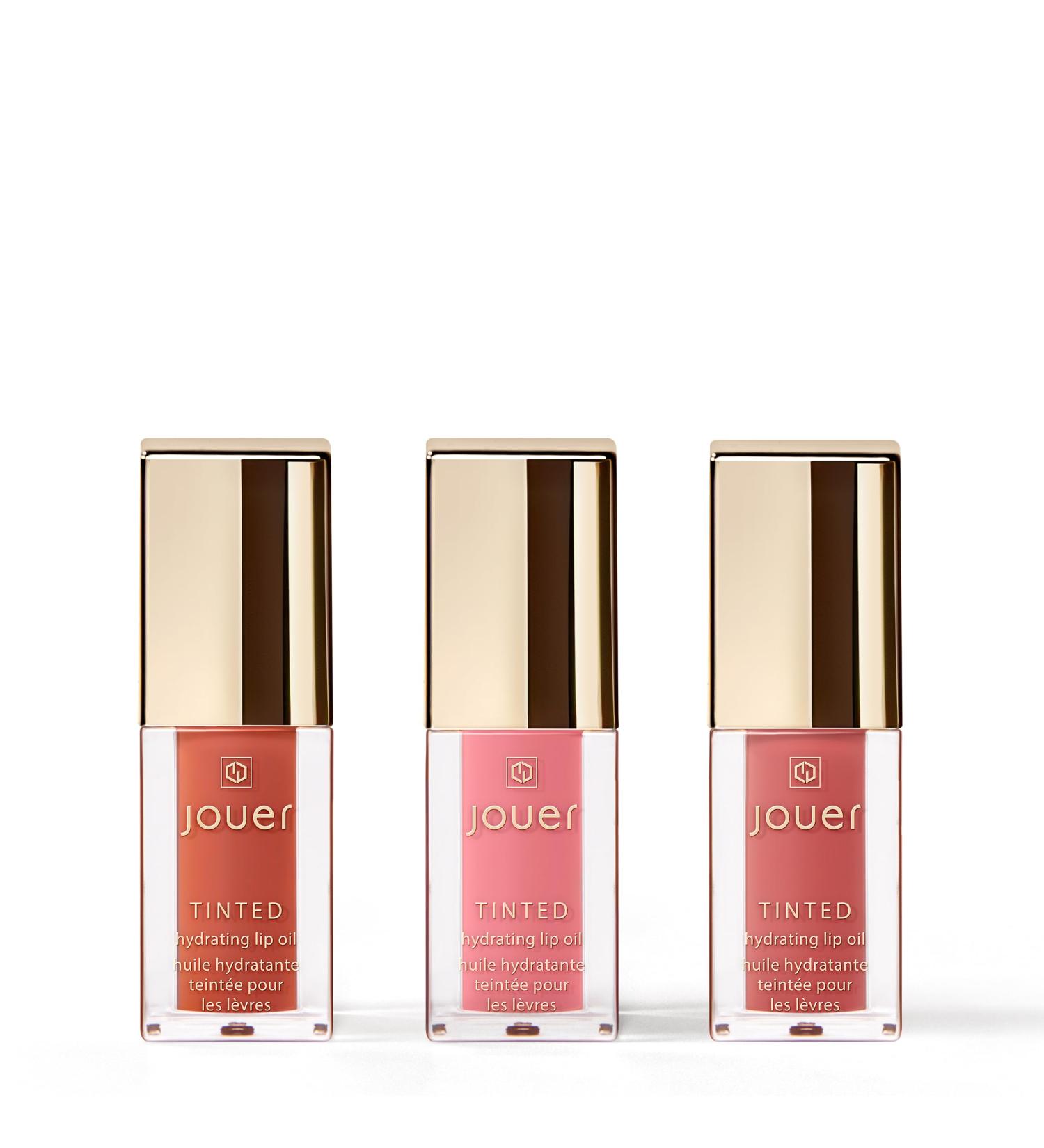 Jouer Bonnes F tes Deluxe Mini Lip Oil - Tinted Hydrating Gloss | Moisturizing Serum with Jojoba & Apricot Oil - Fragrance-Free | $42 Value - Buy Online on GoSupps.com