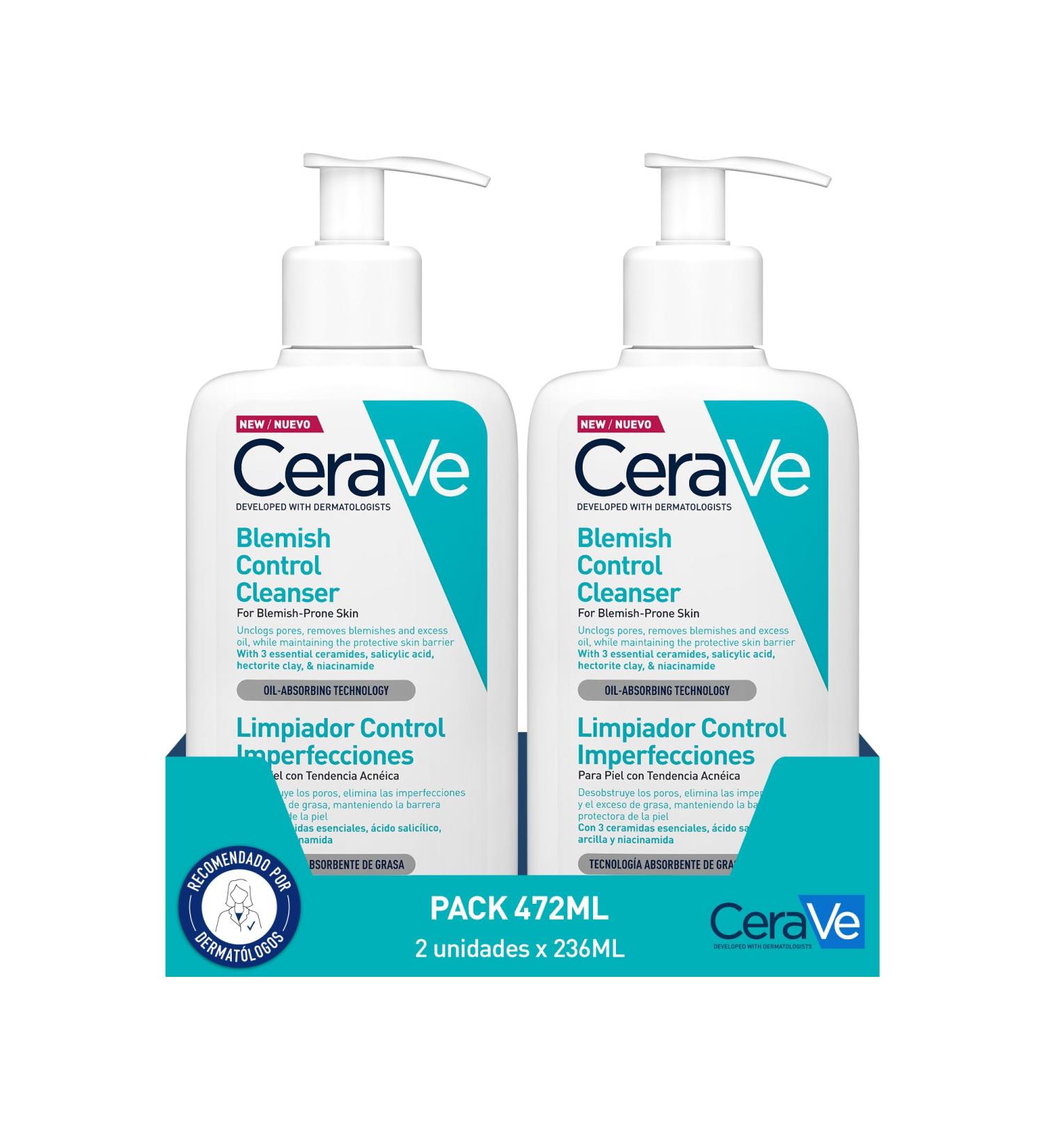 CeraVe Gel nettoyant anti-imperfections 236 ml pour les peaux tendance acn et grasse r duit l'acn les points noirs et am liore les pores traitement gel l'acide salicylique