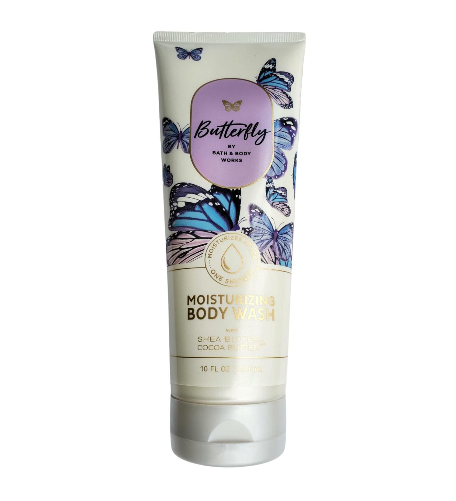 Bath and Body Works Butterfly Shea Butter and Cocoa Butter Moisturizing Body Wash 10 oz (Butterfly)