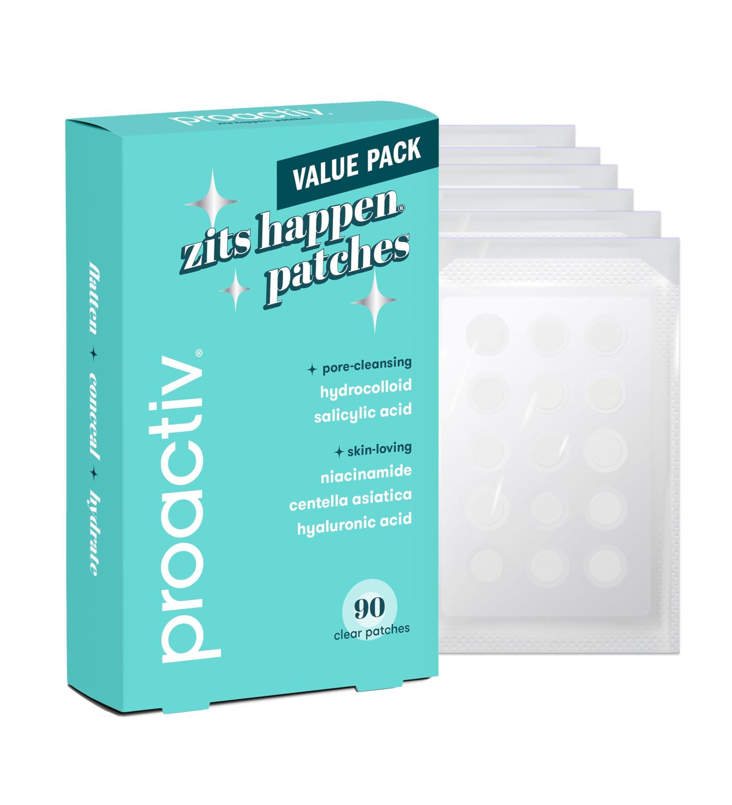 Proactiv Zits Happen Hydrocolloid Acne Patches Pimple Patches for Face and Back Acne with Pore Cleansing Salicylic Acid 90 Count Value Pack 90 - Buy Online on GoSupps.com