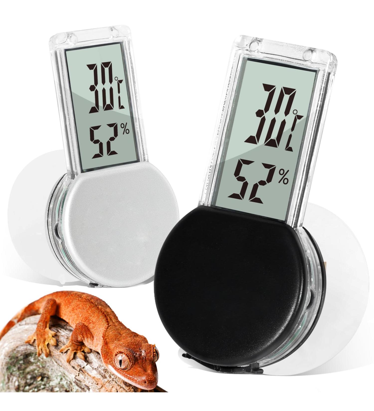 Buy 2-Pack Reptiles Terrarium Thermometer Hygrometer - Digital Waterproof Easy to Read | International Shipping - Buy Online on GoSupps.com